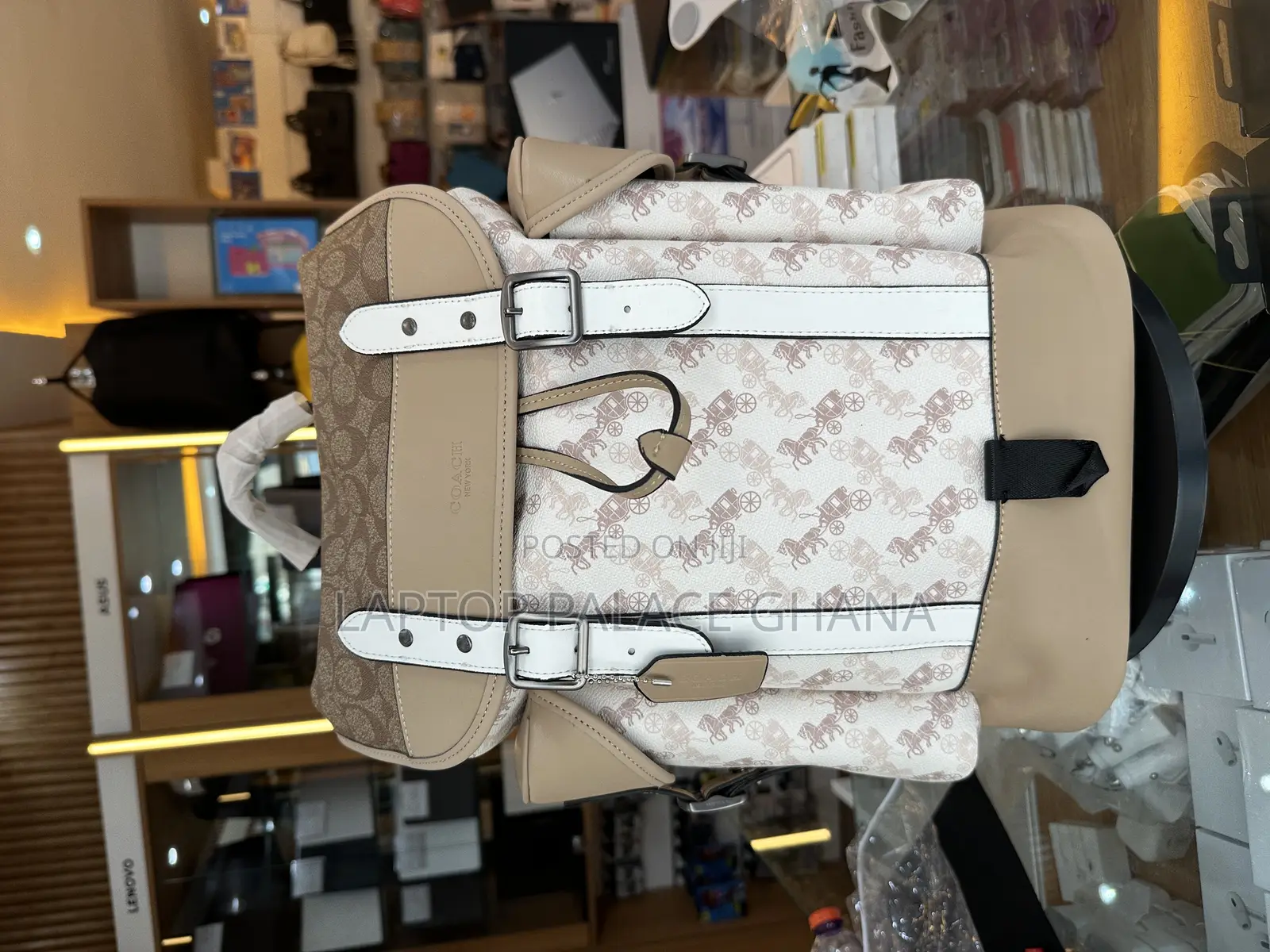 Coach 1941 Brown Off-White Hitch Backpack