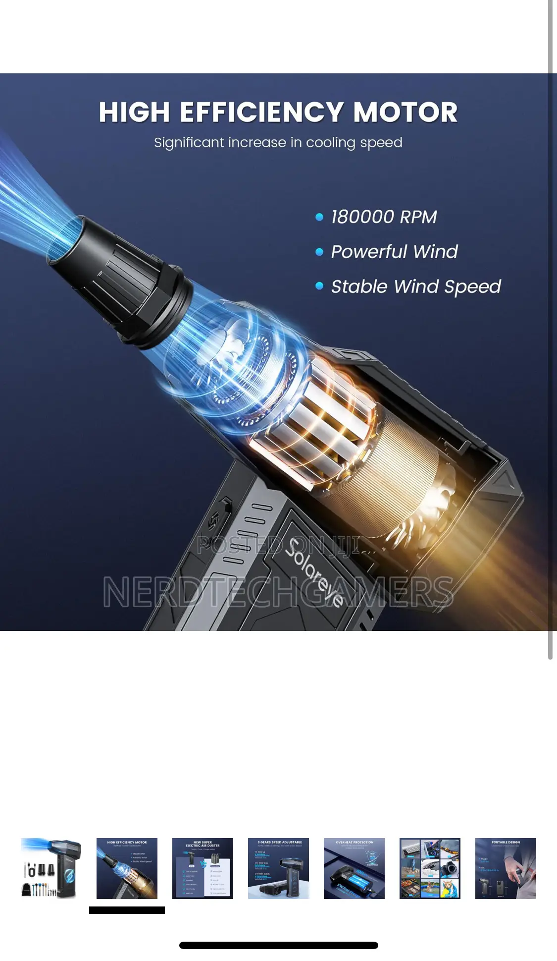 Solareye Compressed Air Duster - Air Blower Rechargeable