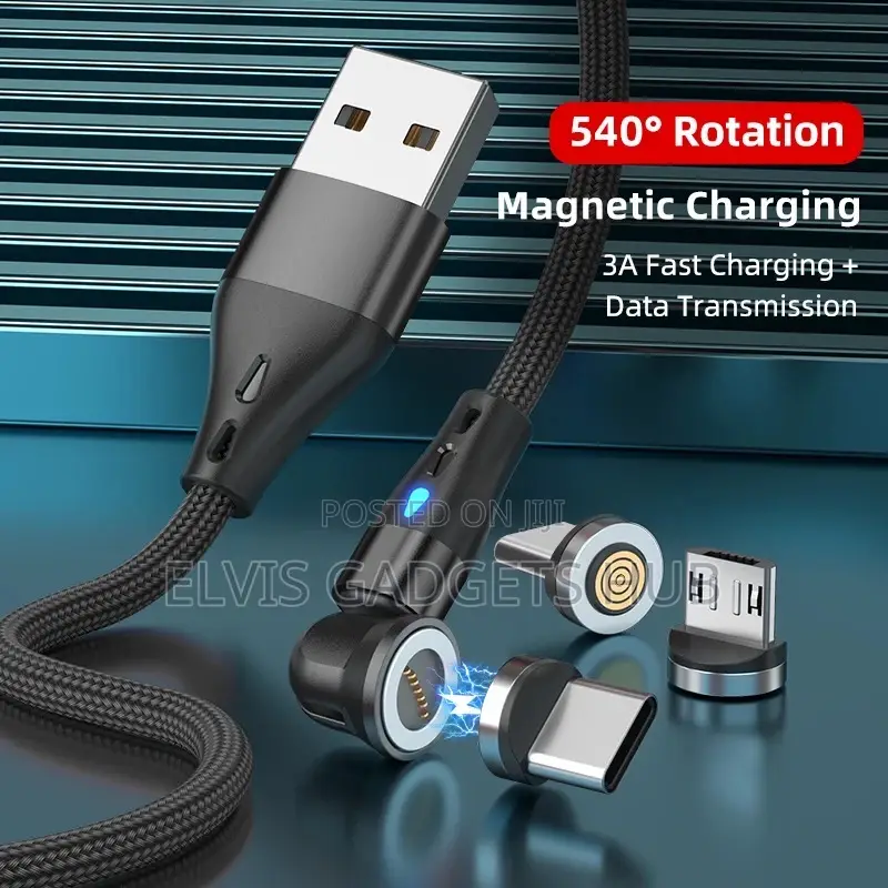 USLION Magnetic 540° Rotating Fast Charging Cable
