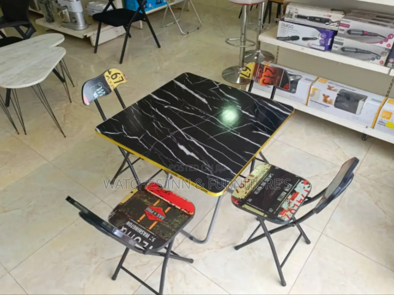 Foldable Table and 4 Chairs
