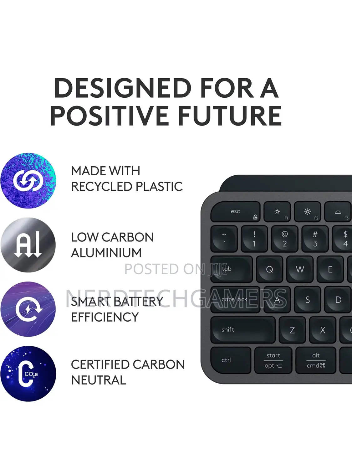 Logitech MX Keys S Wireless Keyboard, Backlighting -