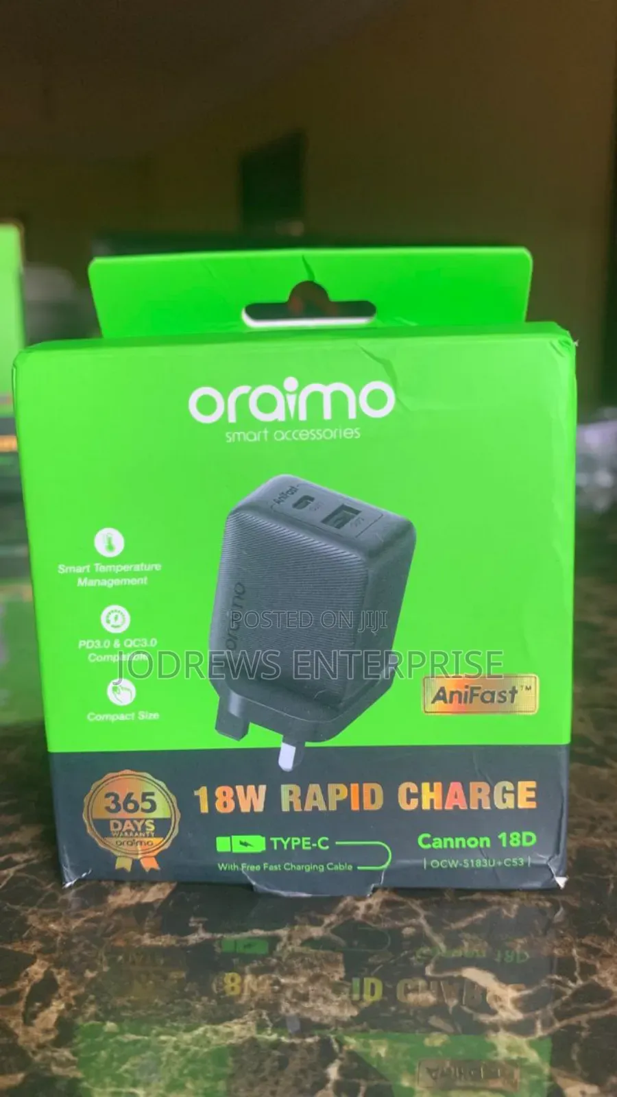 Oraimo Cannon 18d 18w Wall Charger Kit