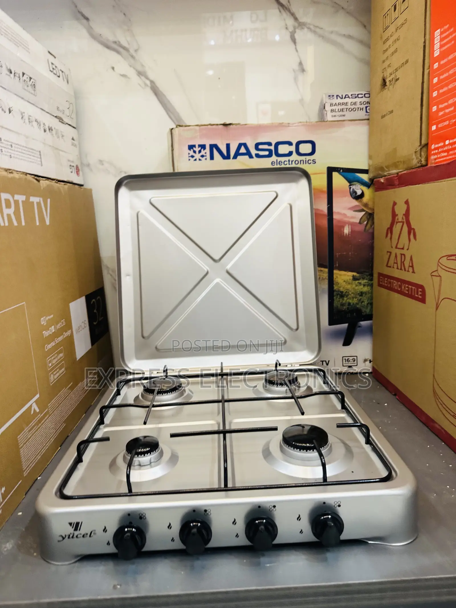Cooker 4burner Gas Cooker Table Top Yucel. Grey