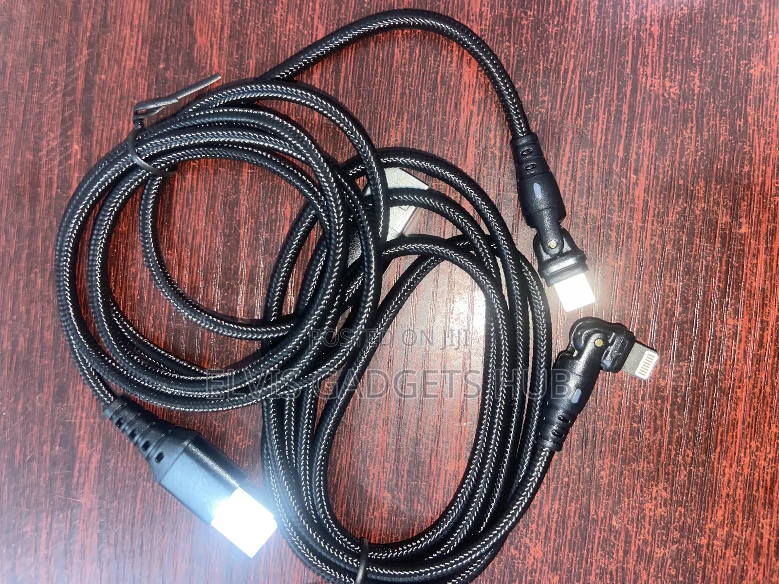 USLION Lightning Braided 180° Rotating Fast Charging Cable