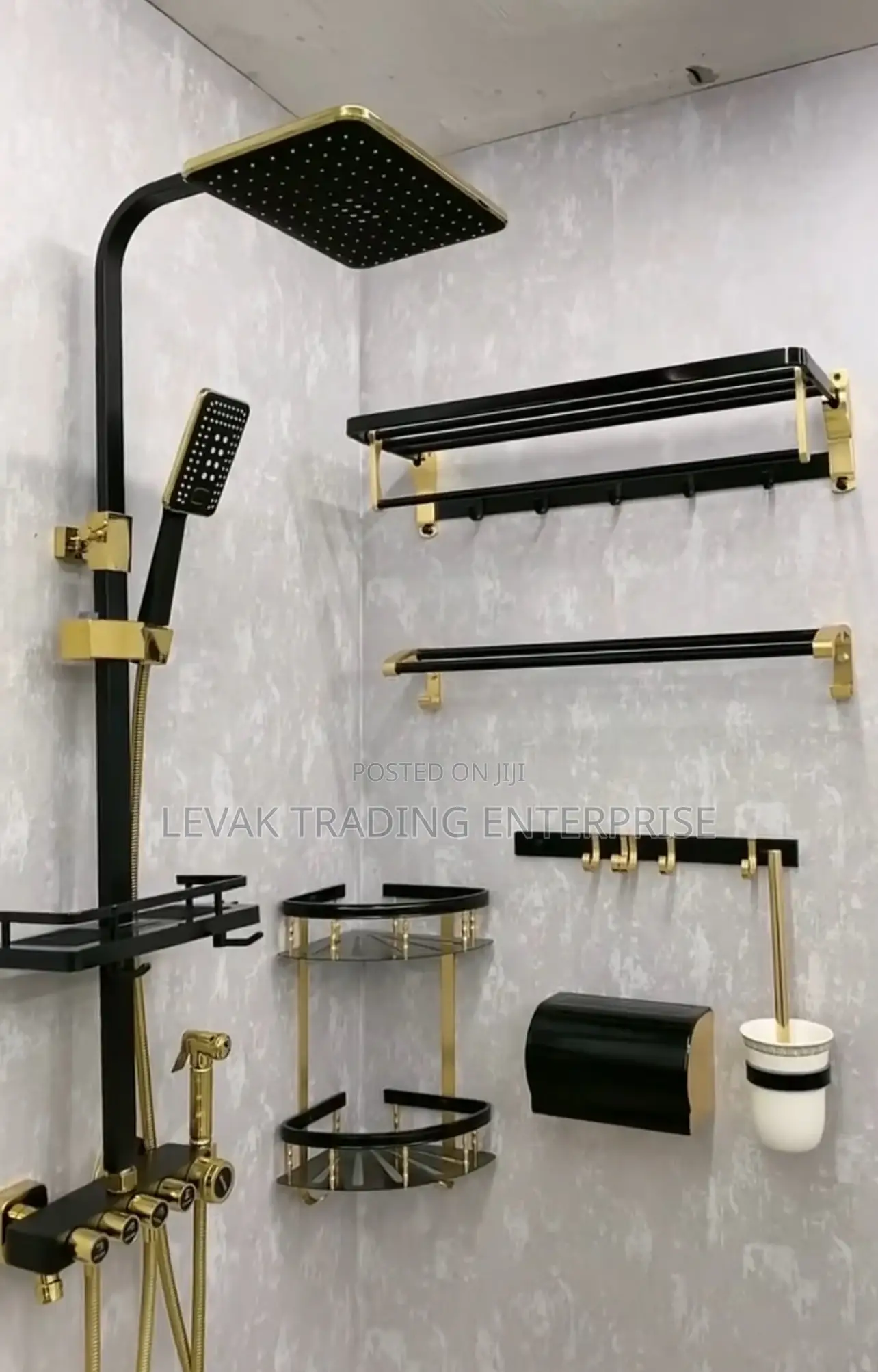 Gold Shower, Bathroom Accessories