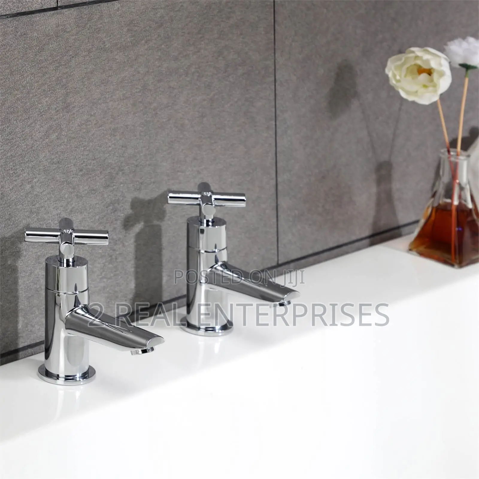 Colwith Bath Pillar Taps - Chrome