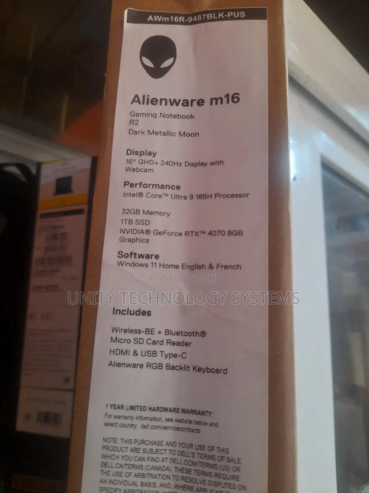 New Laptop Dell Alienware M16 R2 32GB Intel Core Ultra 9 SSD 1T