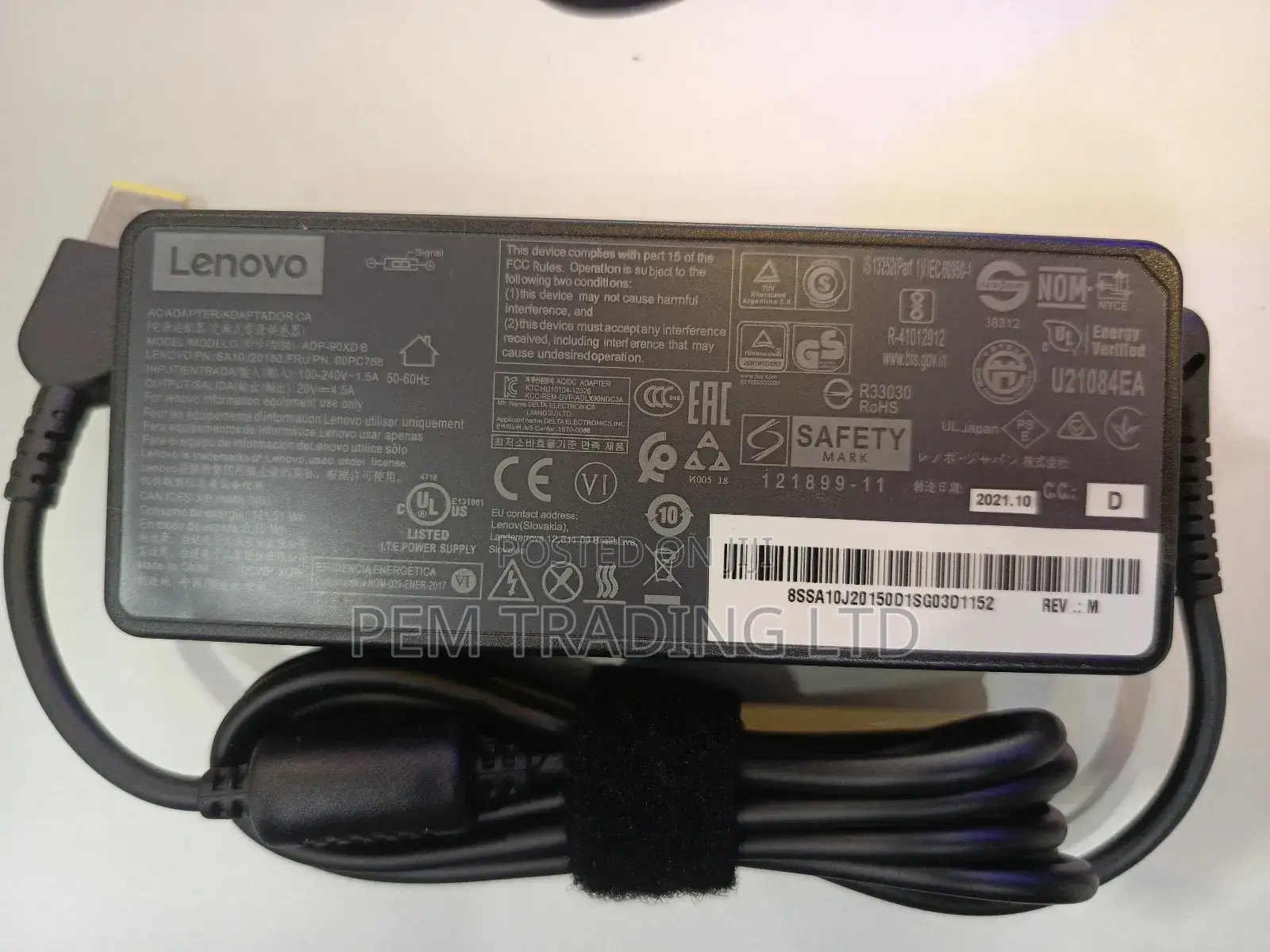 Original 90W AC Laptop Charger/Adapter for Lenovo Thinkpad