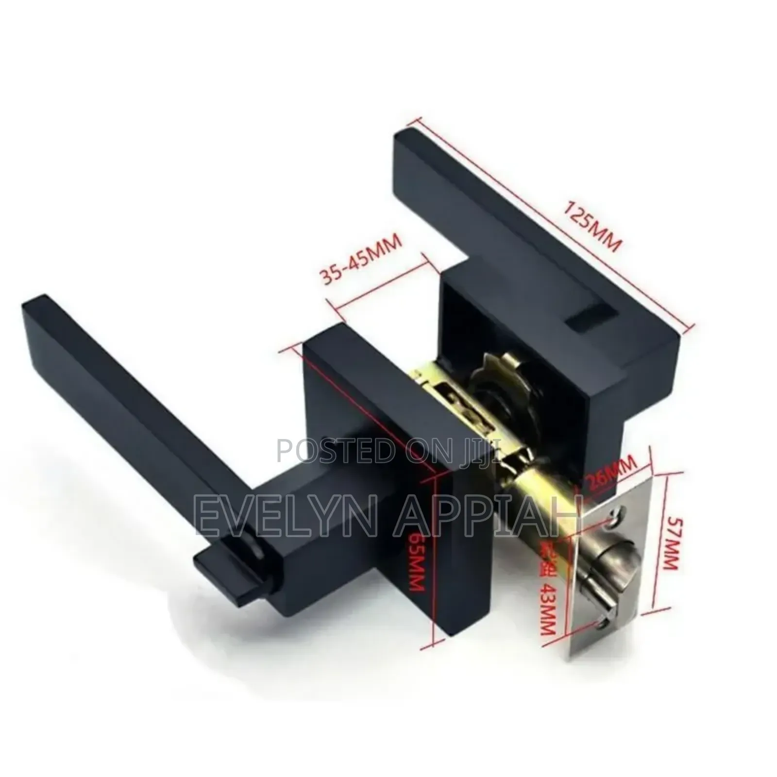 Matt Black Lever Door Lock