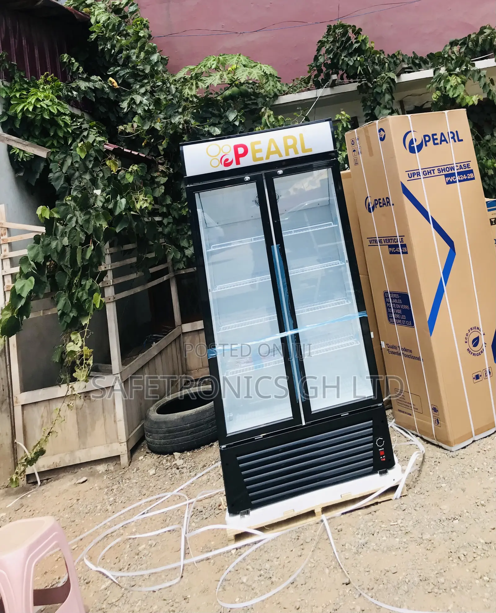 Fast Freezing PVC-622-2b Pearl 2 Glass Doors Fridge