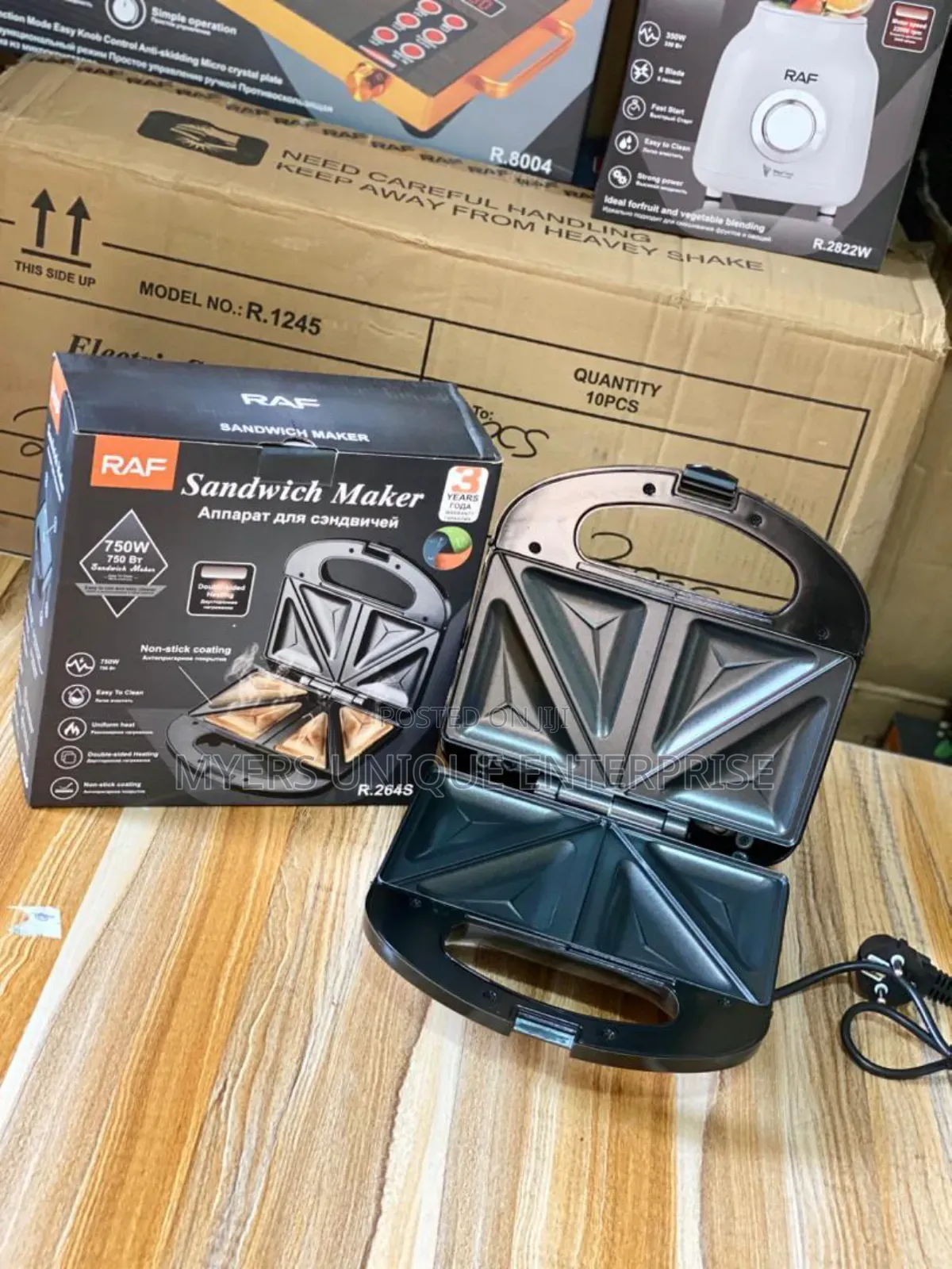 Authentic 750w Sandwich Maker