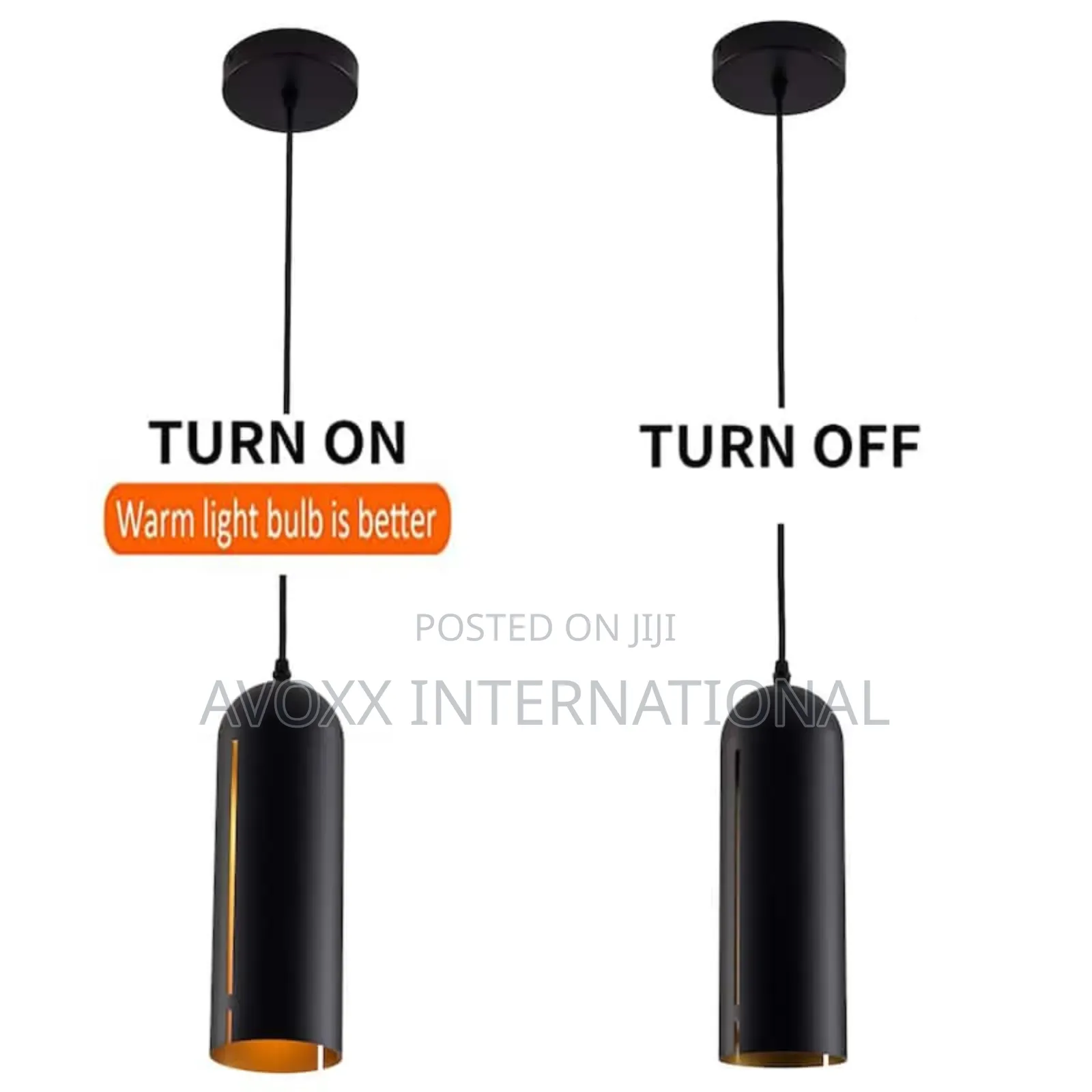 1-Light Industrial Cylinder Adjustable Hanging Light