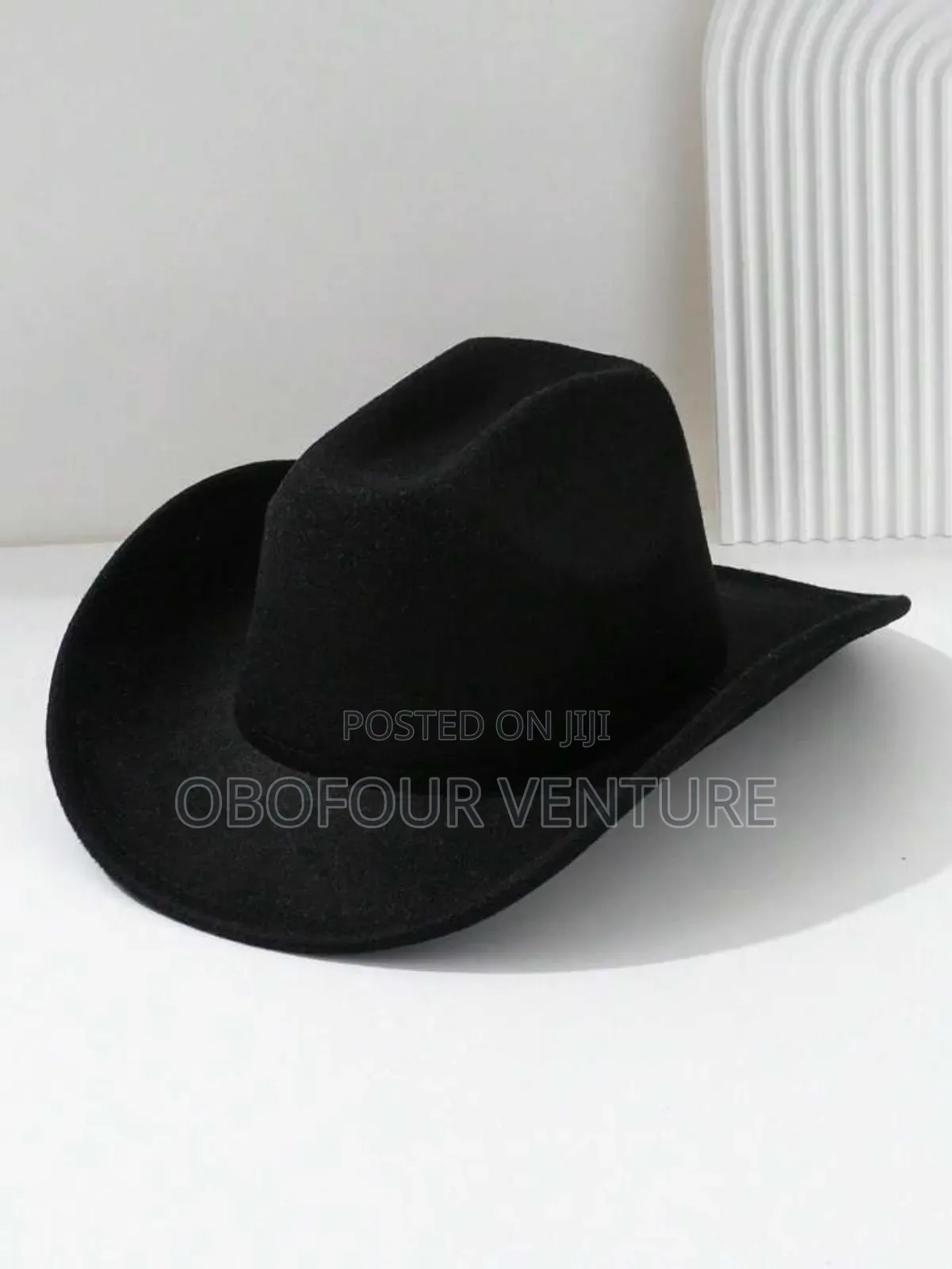 Angel! Black Cowboy Fedora Hat   in Stock
