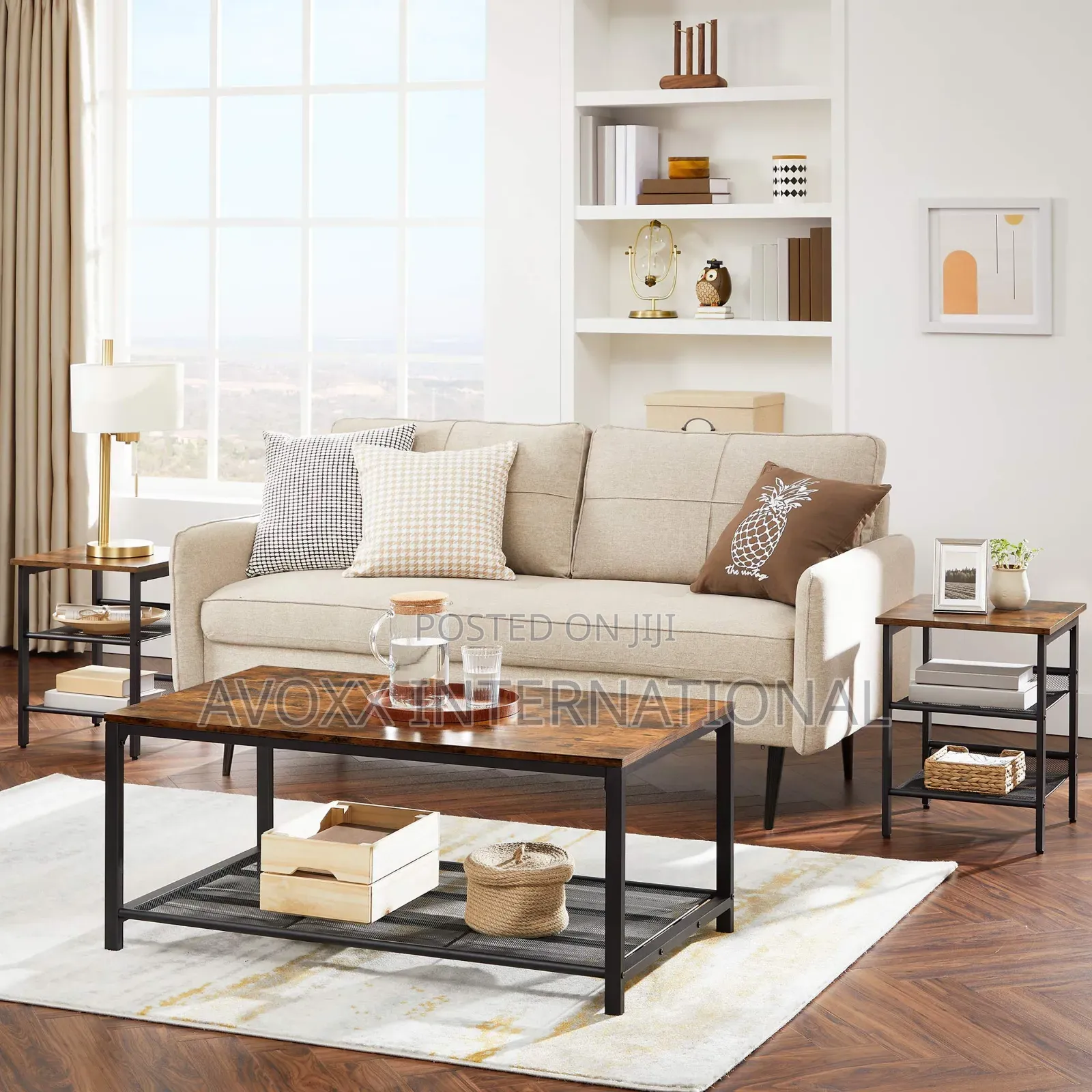 Vasagle Indestic Coffee Table, W/Mesh Storage