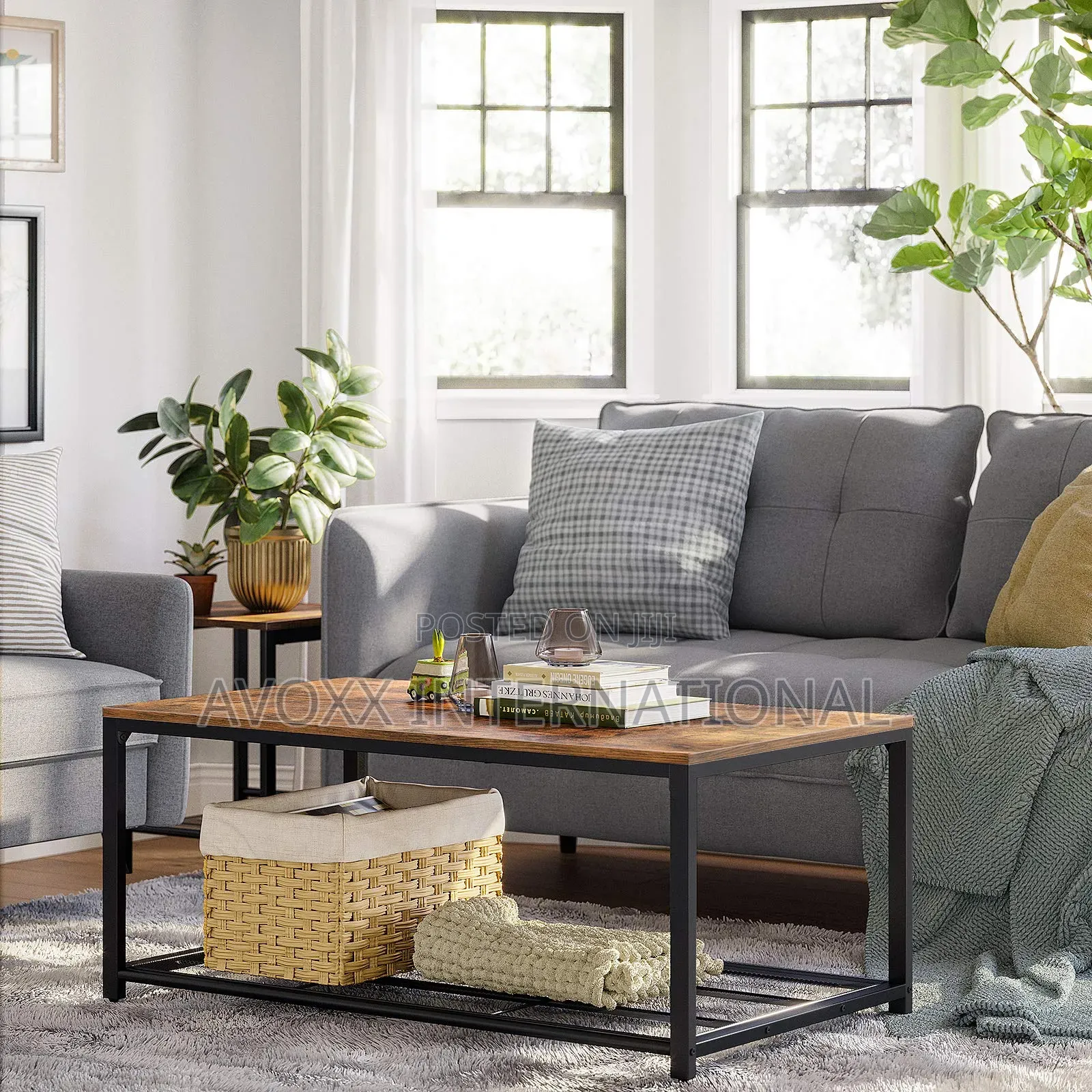 Vasagle Indestic Coffee Table, W/Mesh Storage