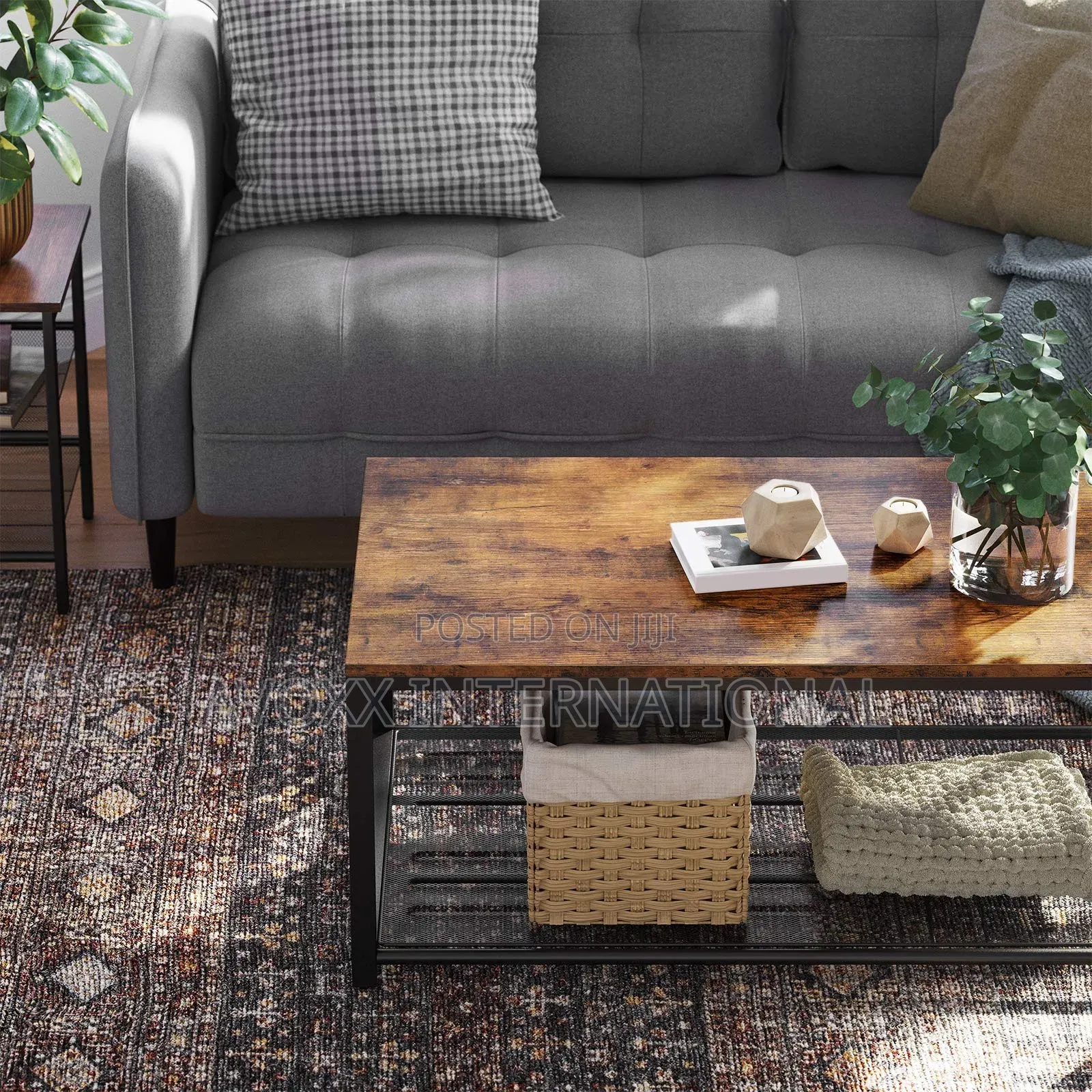 Vasagle Indestic Coffee Table, W/Mesh Storage