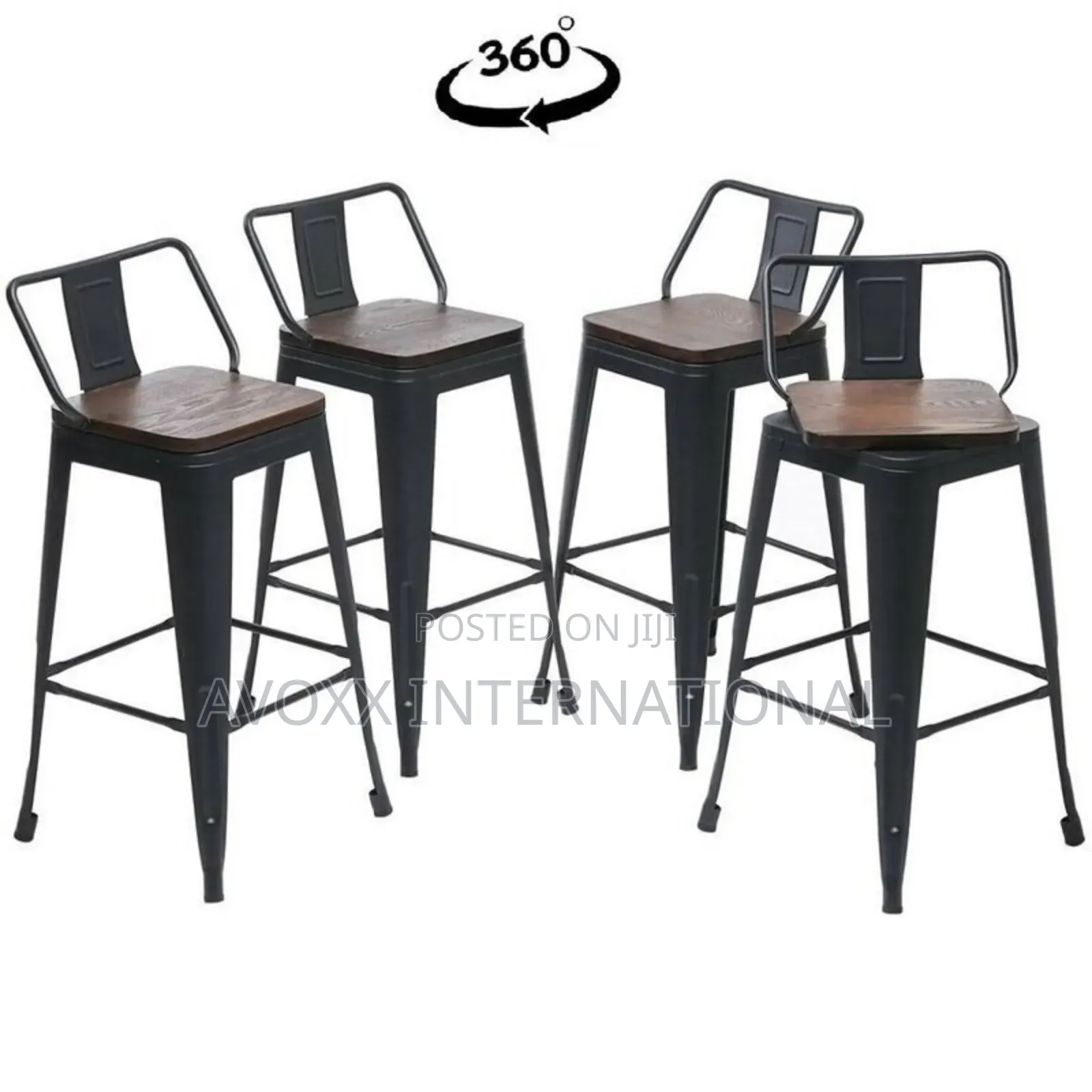 Milanhomme
Kaleo Swivel Solid Wood Counter Bar Stool 4 PCS