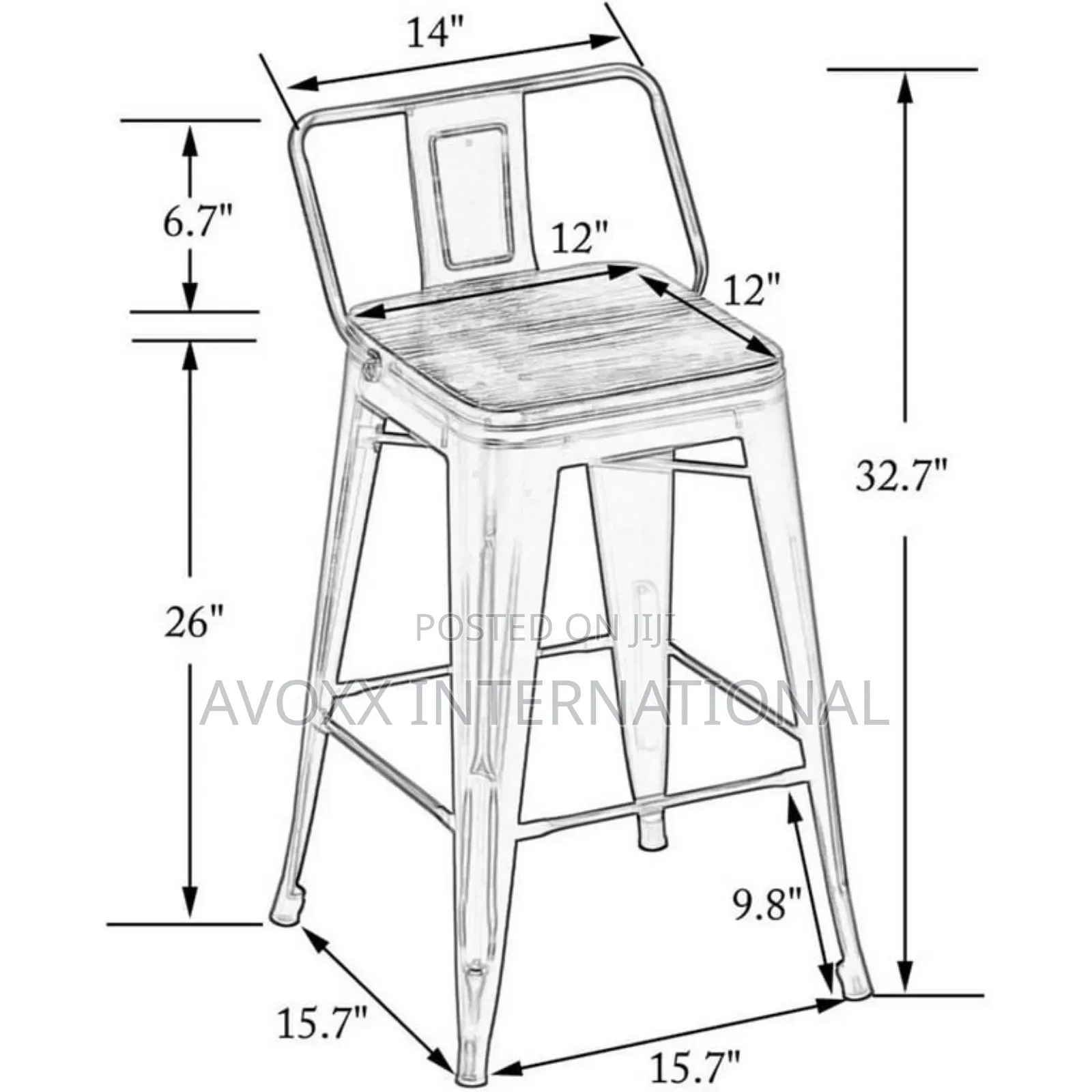 Milanhomme
Kaleo Swivel Solid Wood Counter Bar Stool 4 PCS