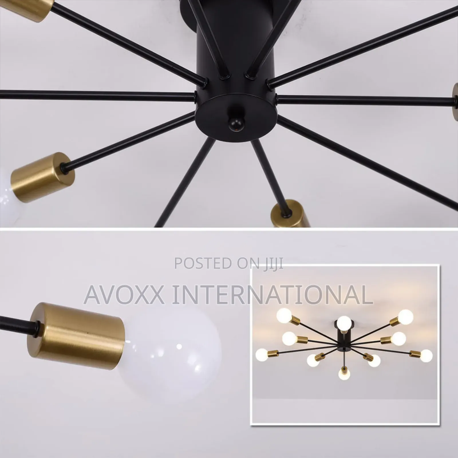 Mid Century 10-Light Industrial Chandelier Light OY8080