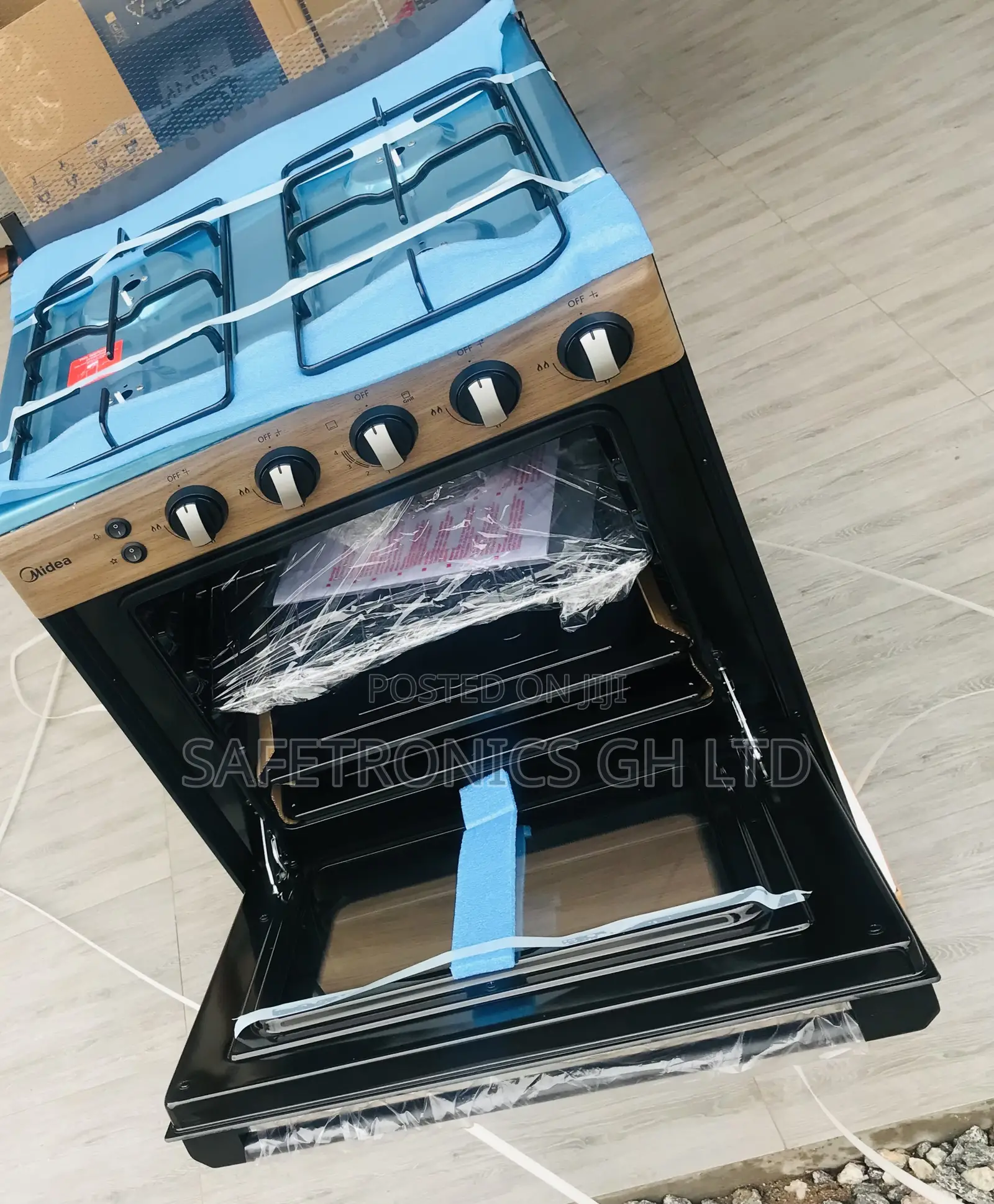 Purchase Midea 4 Gas Cooker Oven Wooden Auto Ignition