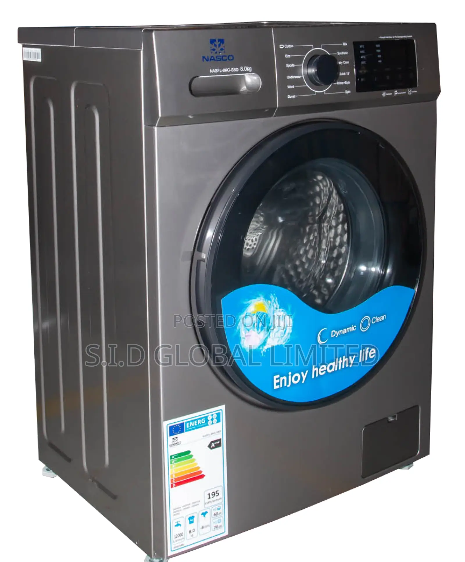 A Touch of Class With NASCO-8KG-FRONT-LOAD-WASHING-MACHINE