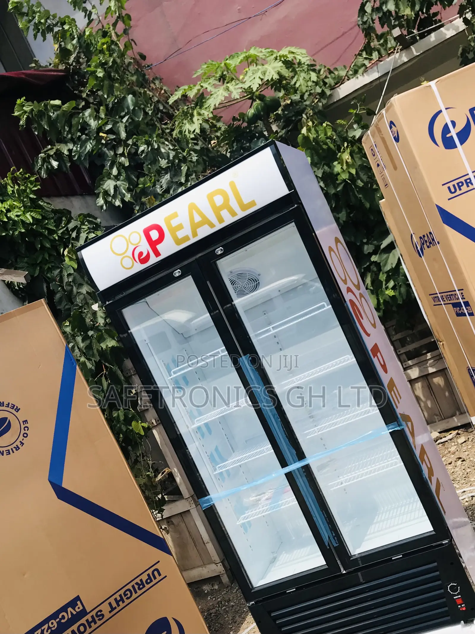 Super Powerful Display 2 Doors Glass Pearl PVC-622