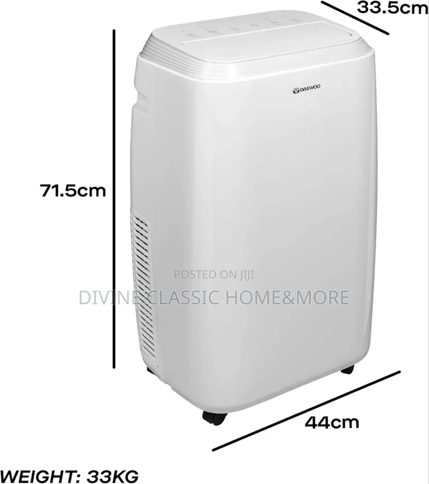 4in1 Daewoo Mobile Air Conditioner (1200btu)