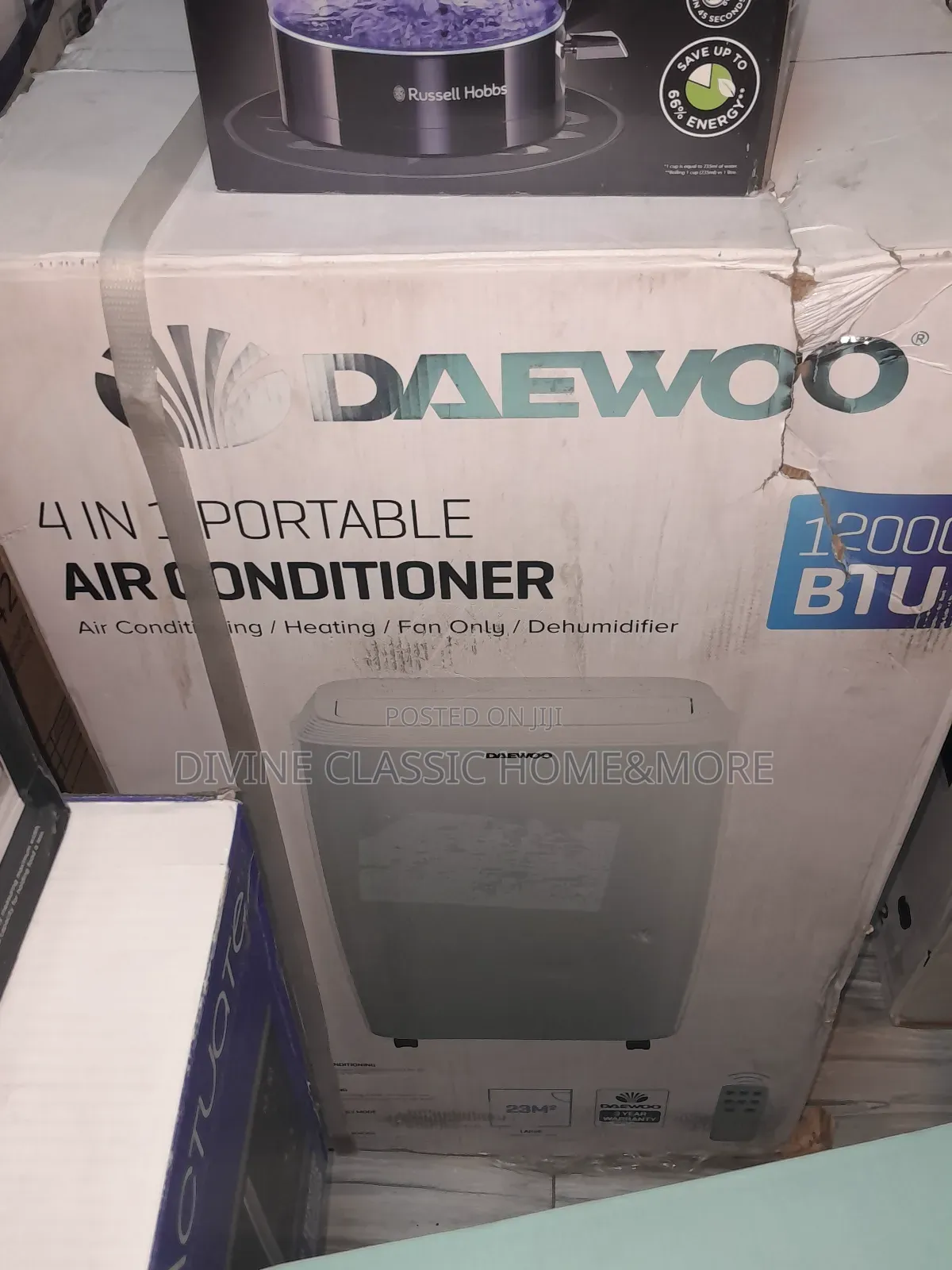 4in1 Daewoo Mobile Air Conditioner (1200btu)
