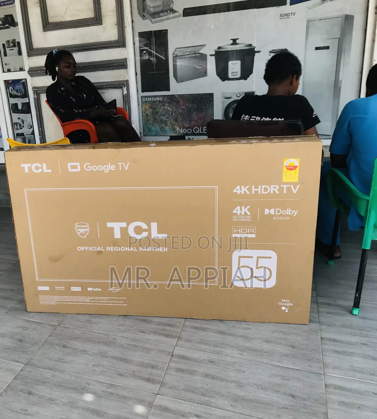 New TCL 55p635 55” HDR Frameless Google Television(Black)
