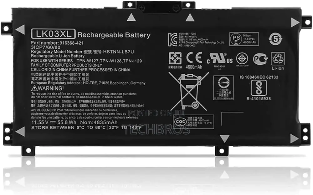 Original Envy 15 X360 Battery- LK03XL