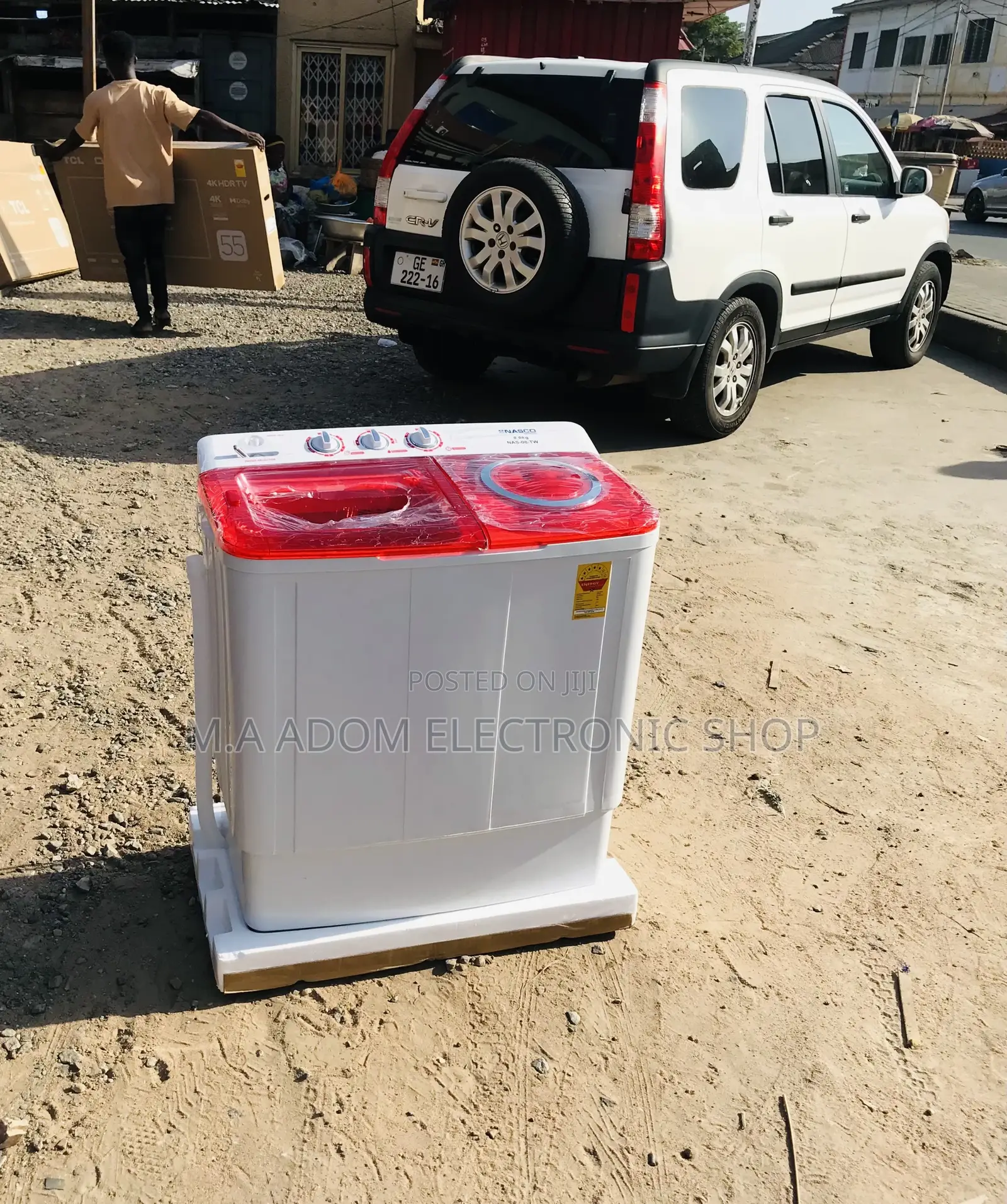Affordable Nasco 8kg Top Load Washing Machine + Spin Dry.