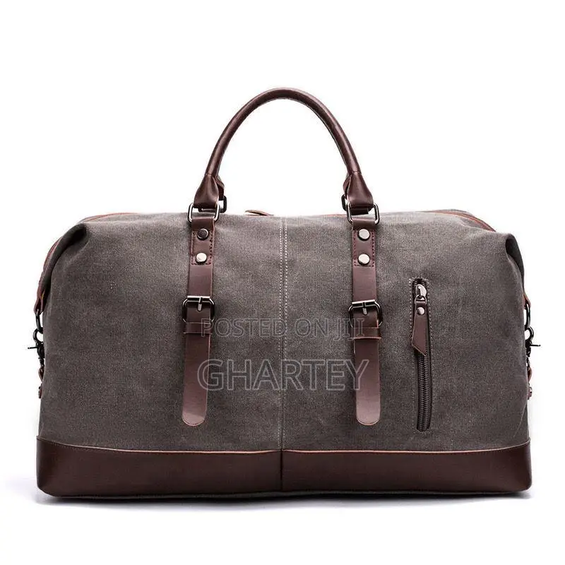 Canvas Leather Men Travel Duffel Bags