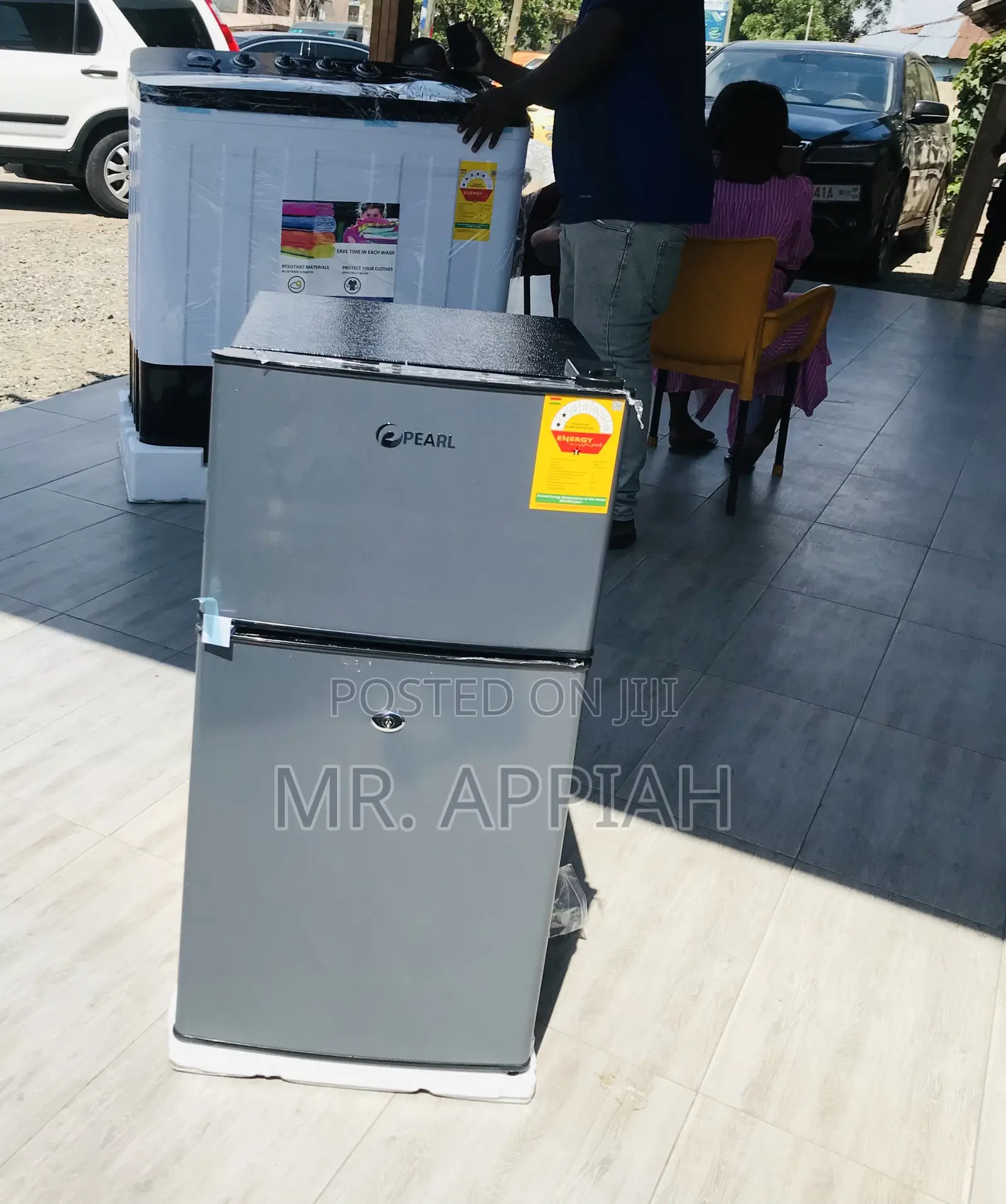 Get Pearl Table Top Double Door Fridge(Gray) 