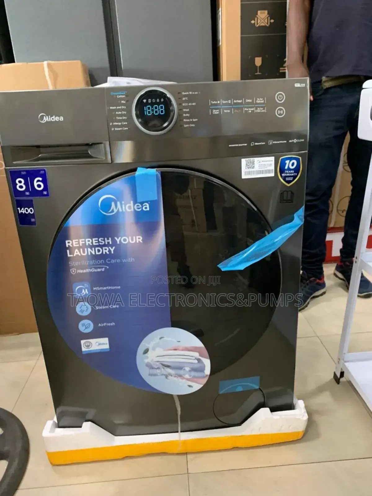 Authentic Wash and Dry Midea 8.0kg Washing Machine