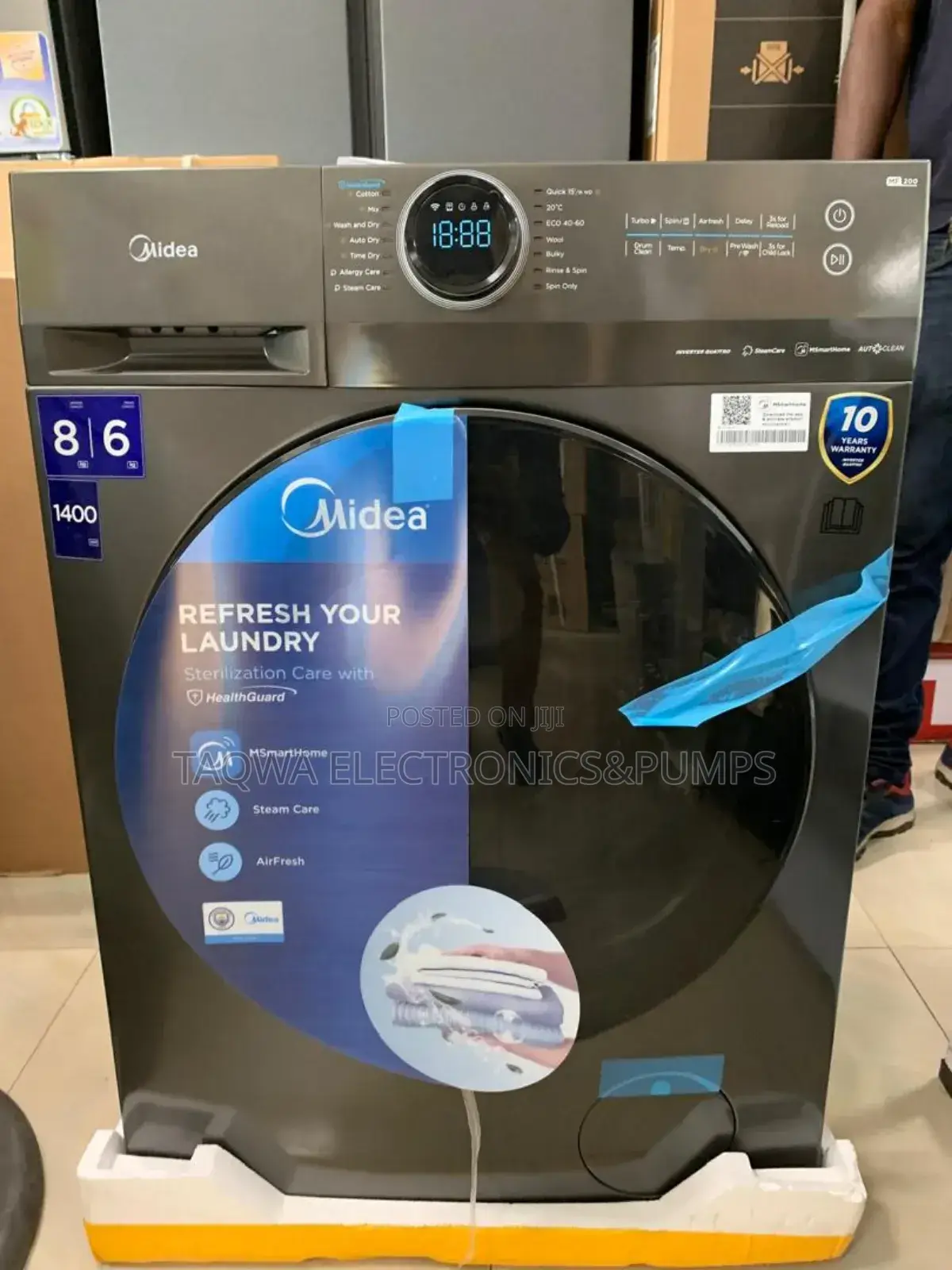 Automatic _, 8kg Washer and Dryer Midea 8.0kg