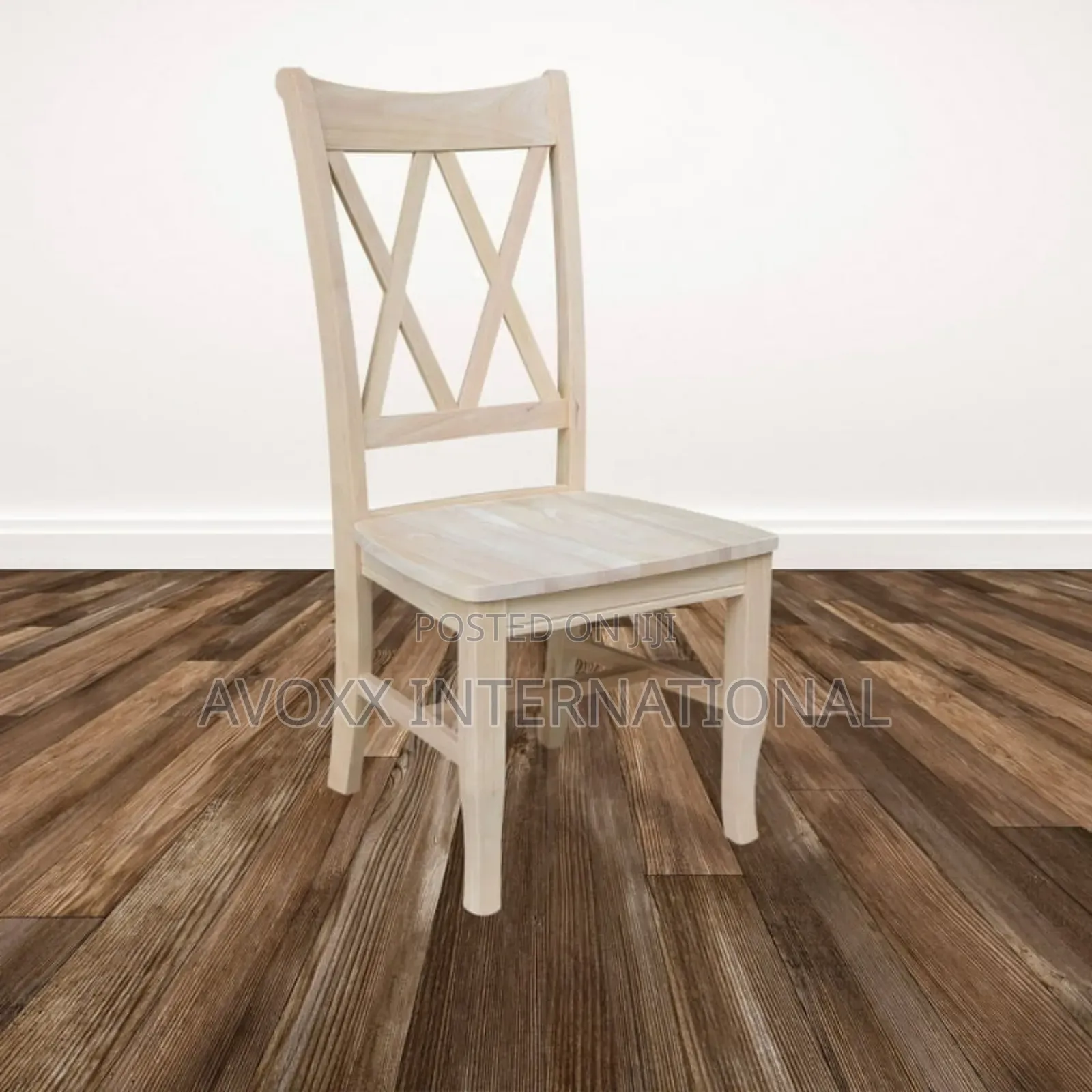 Lynn Solid Wood Double X-Back Stools (Set of 2