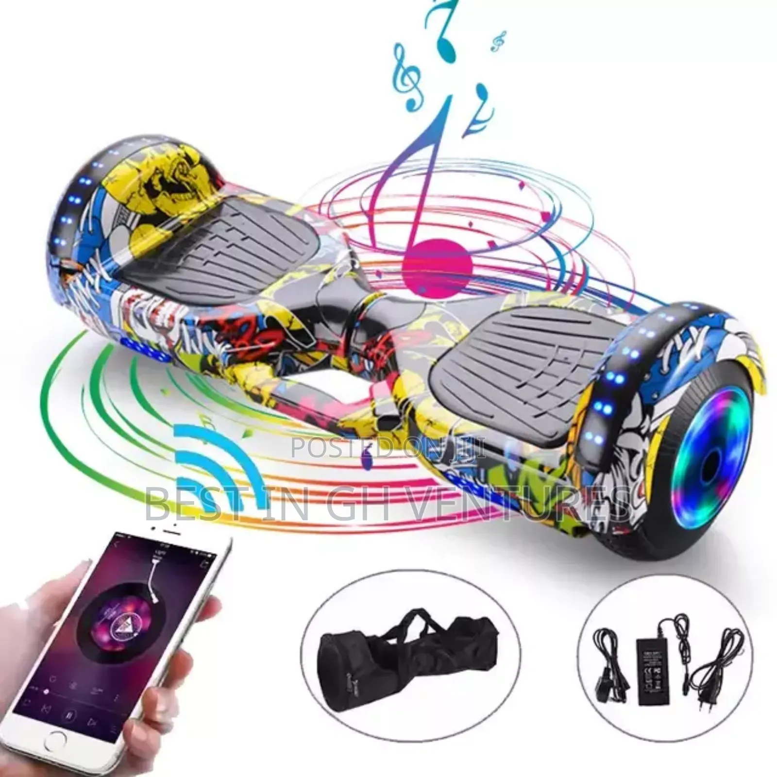 Smart Balancing Hoverboard With Remote and Bag