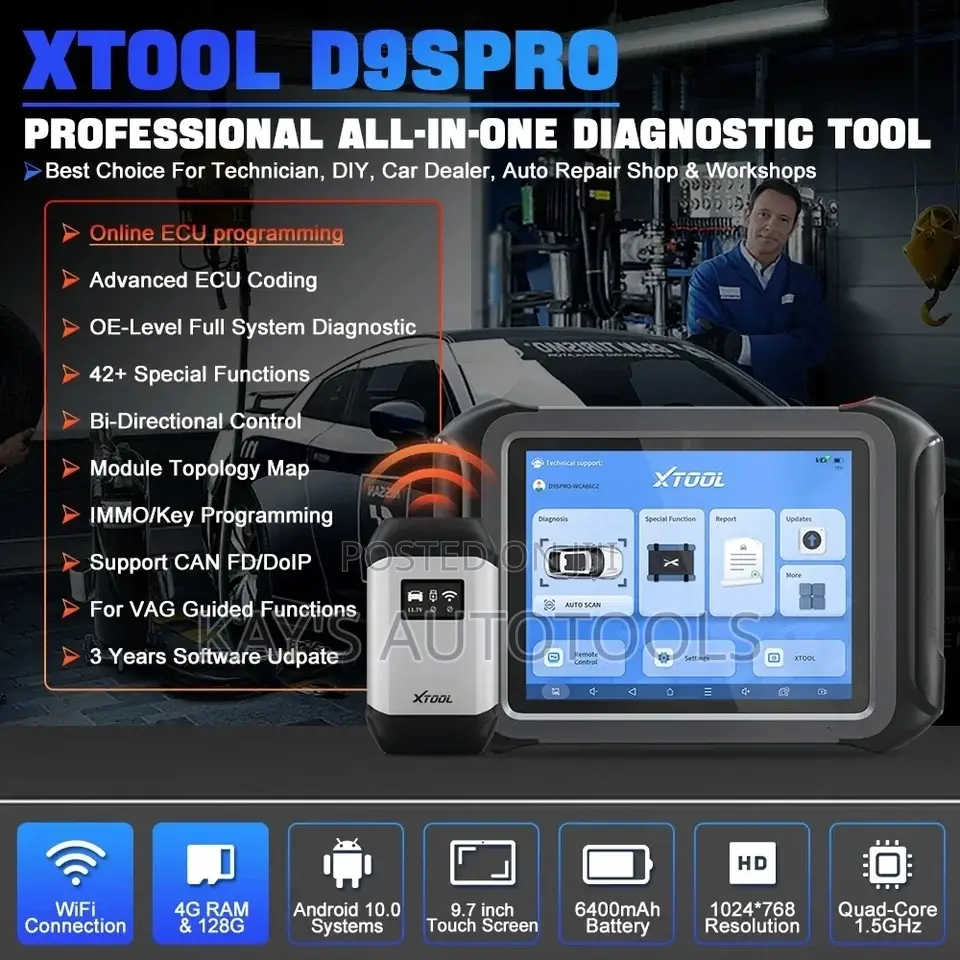 Xtool D9s Pro Professional Car Diagnostic Scanner Programer