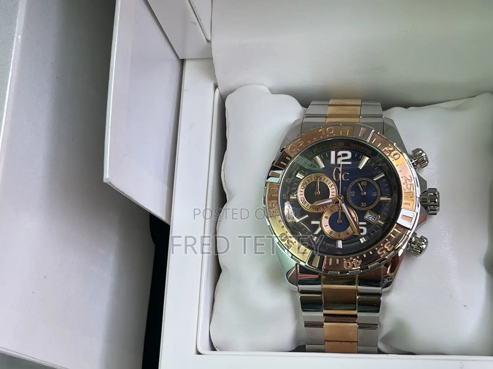 Guess Collection Swiss Men Dual Tone Watch