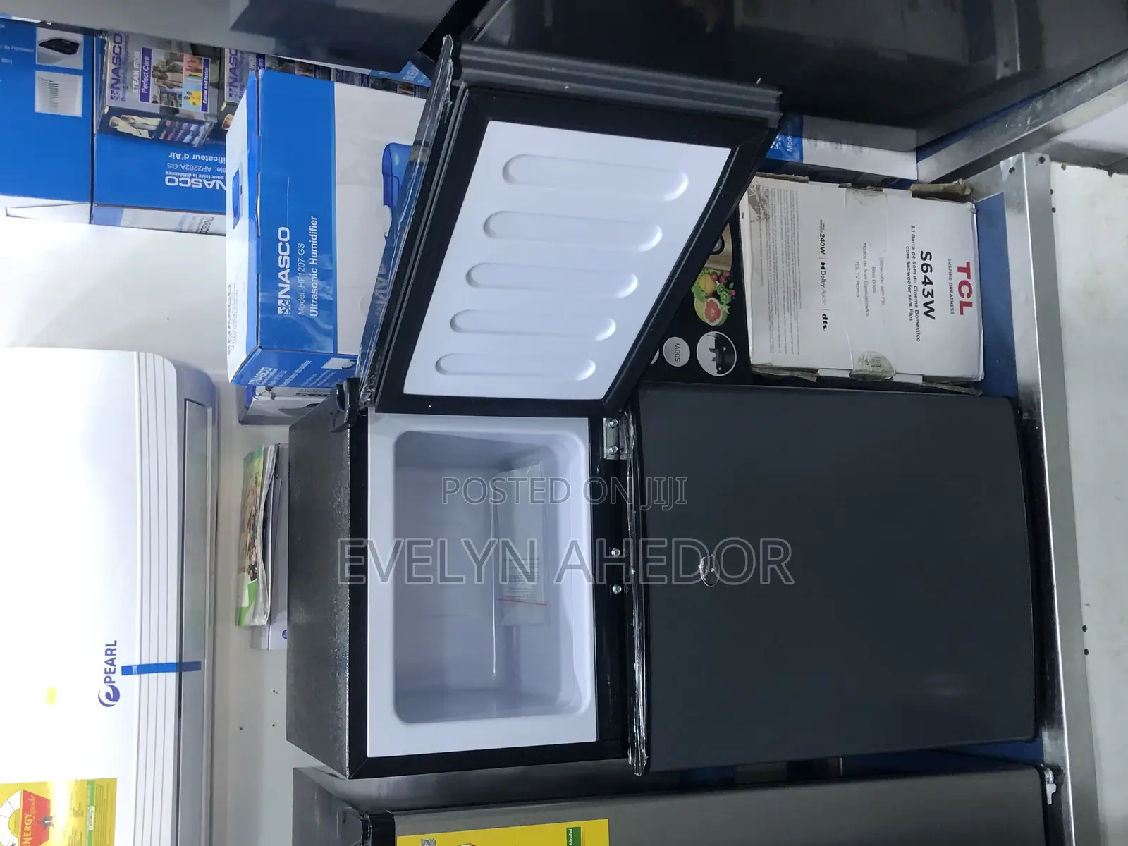 Affordable Pearl Table Top Double Door Fridge 86 Liters