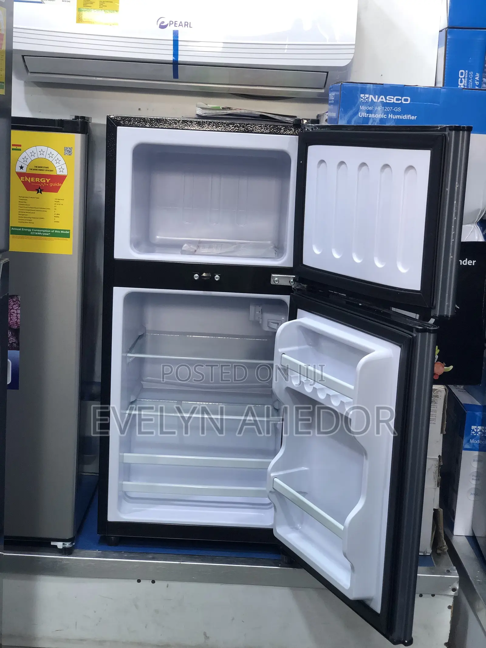 Affordable Pearl Table Top Double Door Fridge 86 Liters