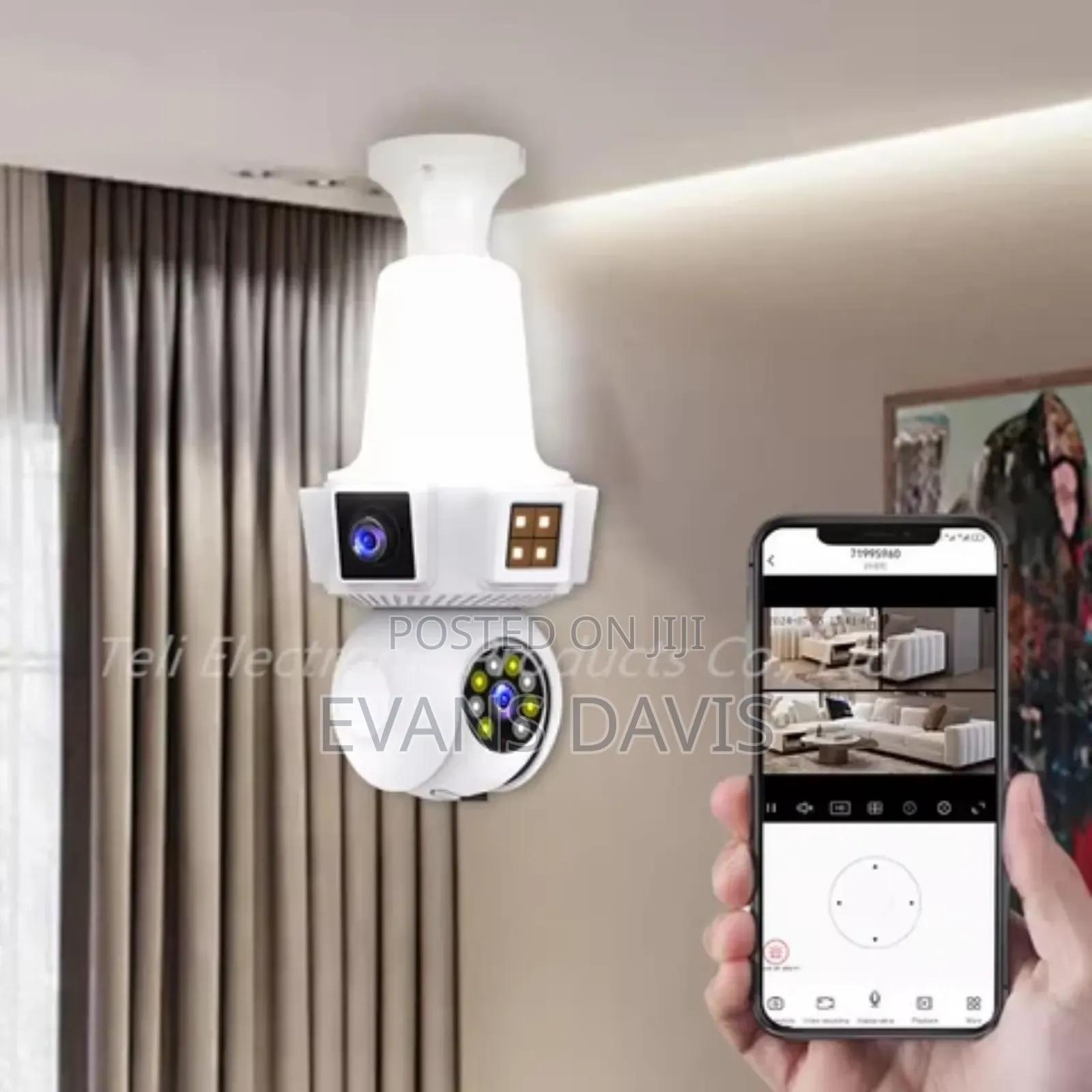 3 Lenses 360 Degree Bulb Camera With Light