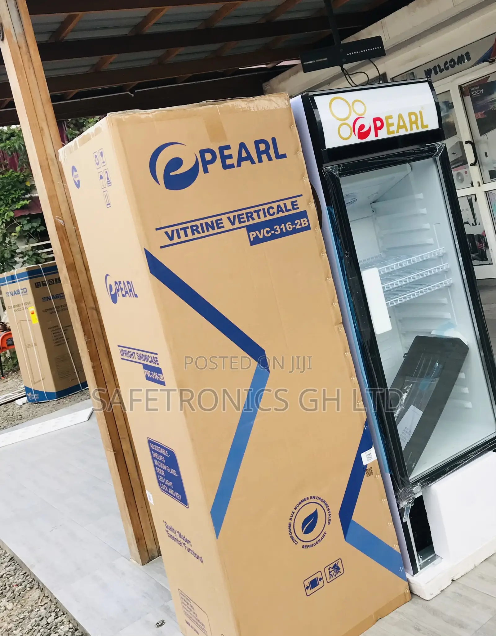 Grab Fast Freezing Pearl Display Glass PVC-424-2B 400L