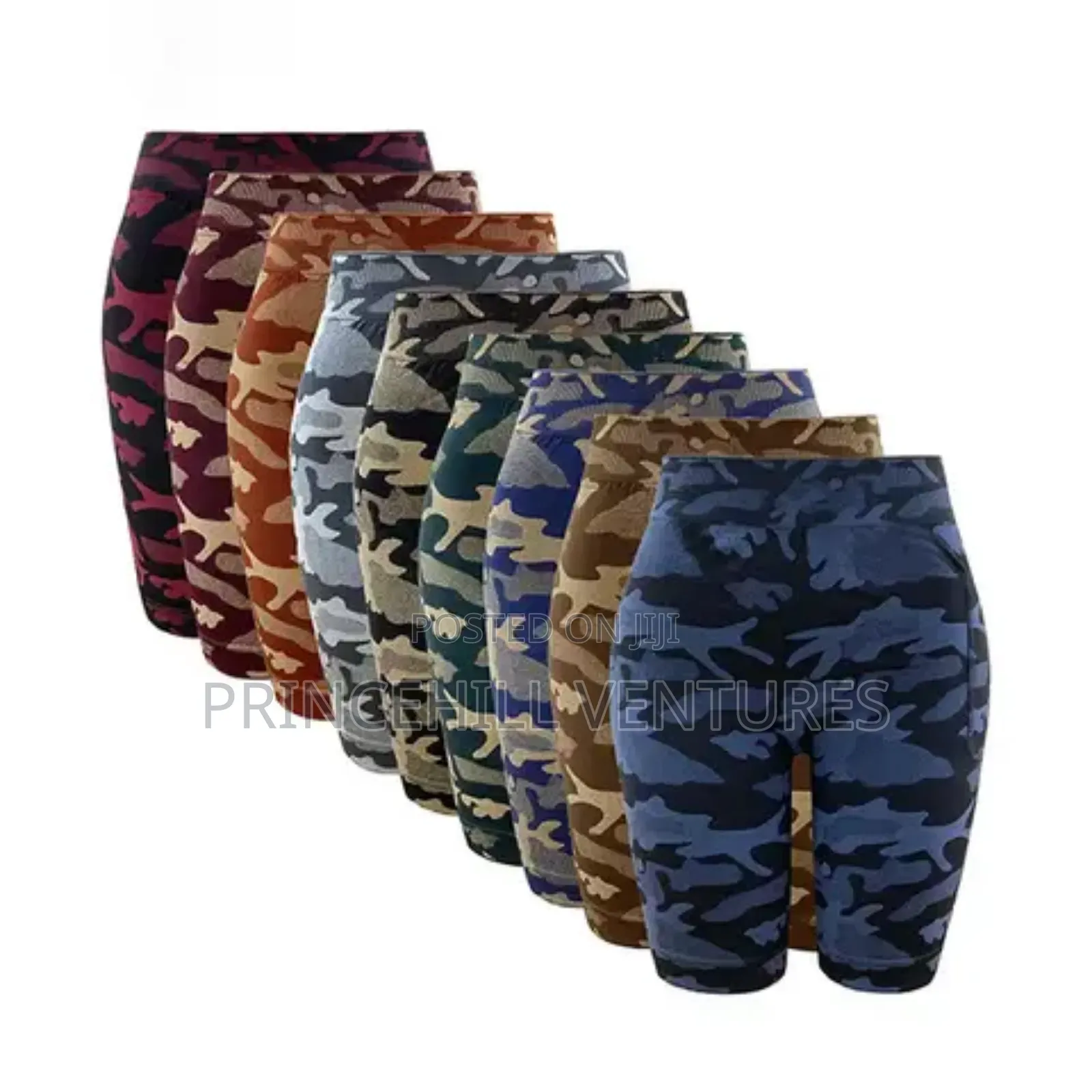 Camo Biker Shorts With Pocket