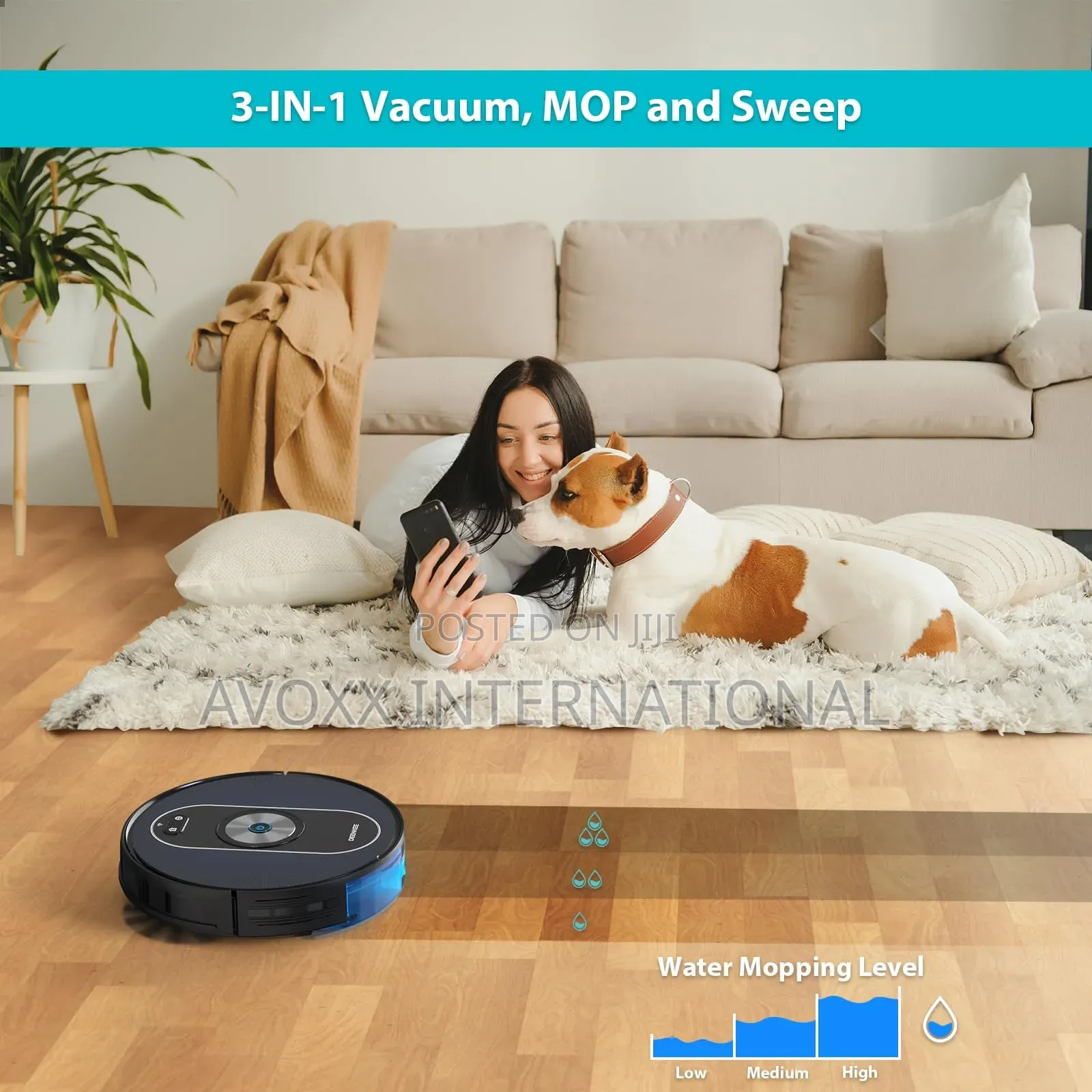 Robot Vacuums Mop, Deenkee 3000pa Strong Suction,180 Mins
