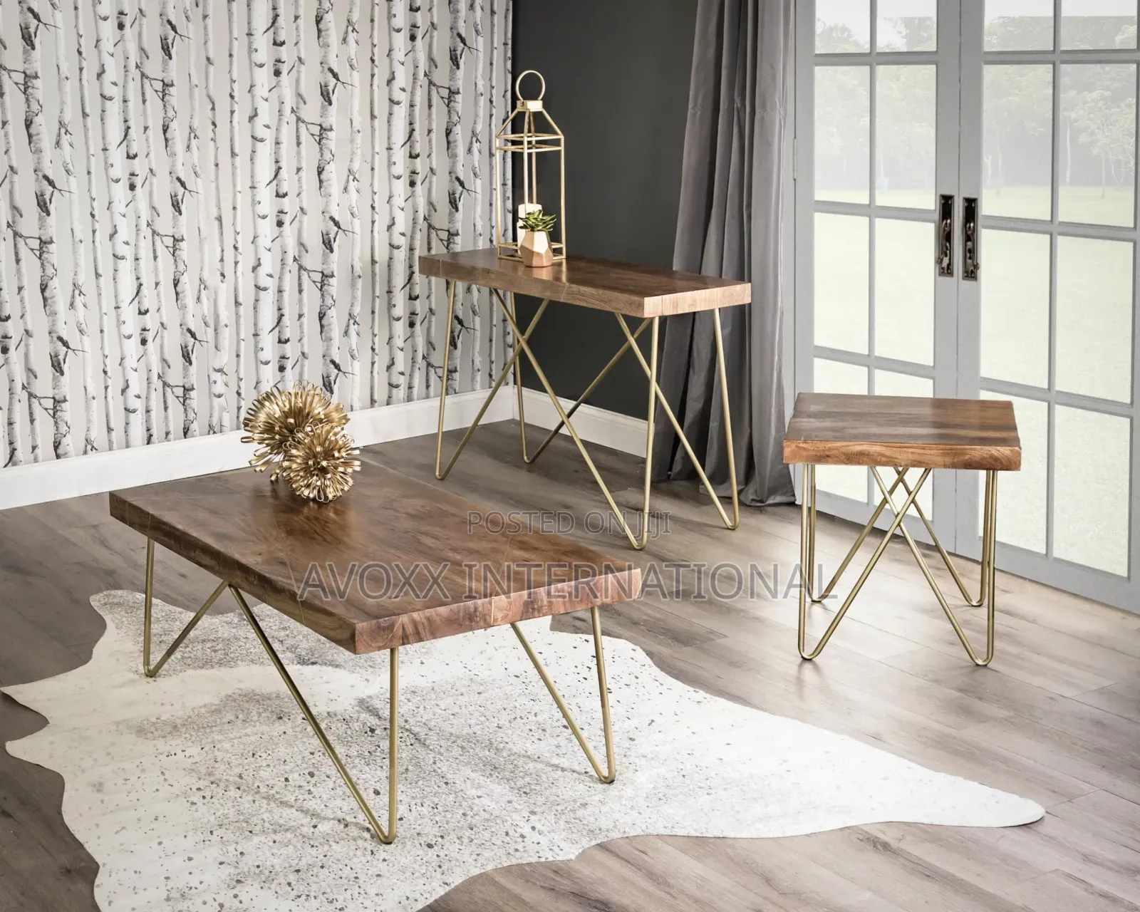Steve Silver Co Walter Brass Inlay Cocktail Table, WT300C