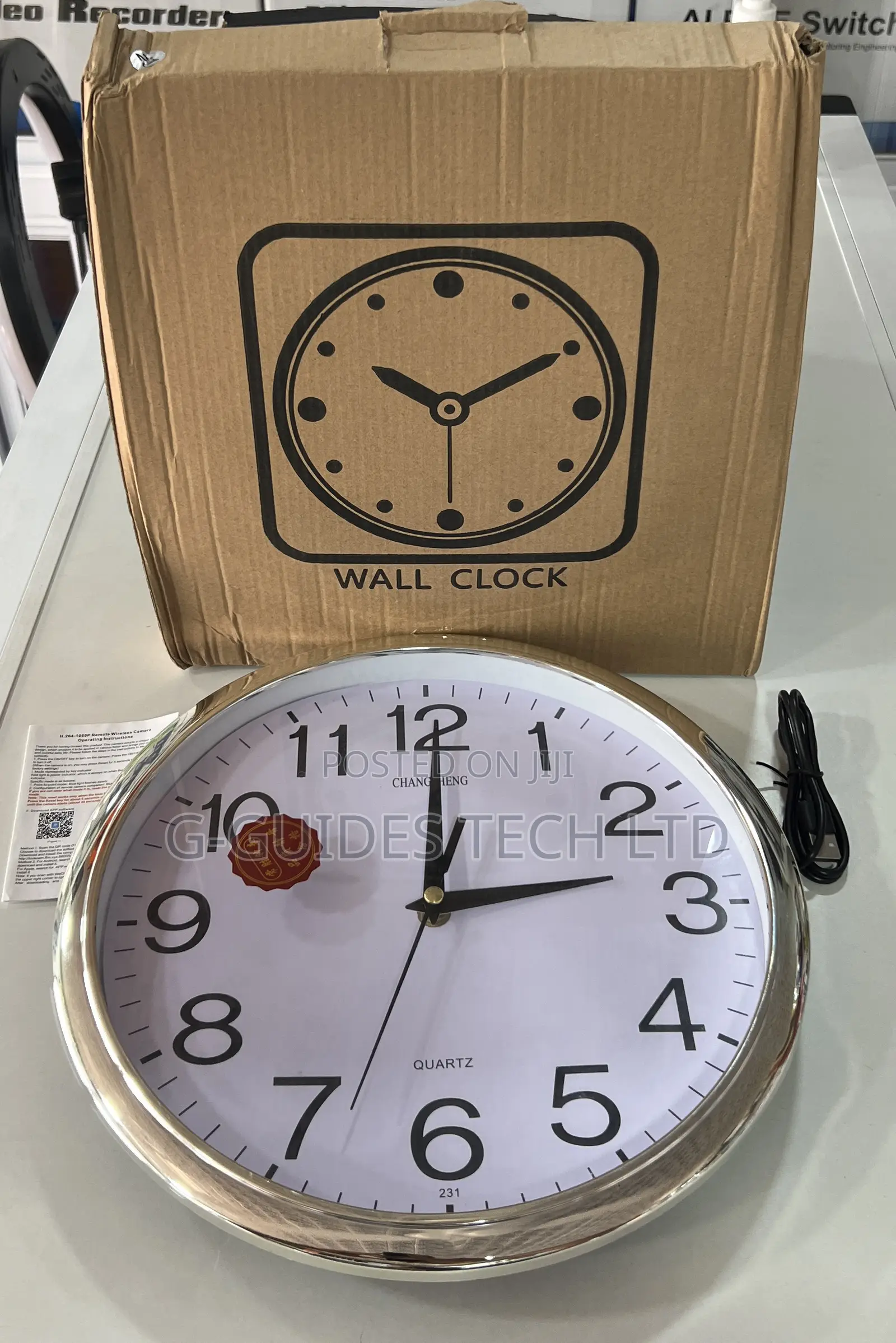 Wall Clock Wireless Wifi Hidden Camera Full Hd 1080p