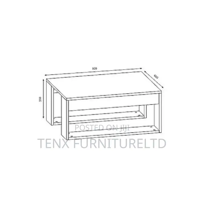 Coffee Table (Gorder - White, Walnut)