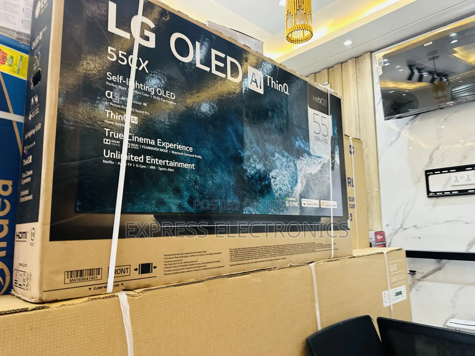 LG UHD Smart OLED Glossy Screen 55”CX