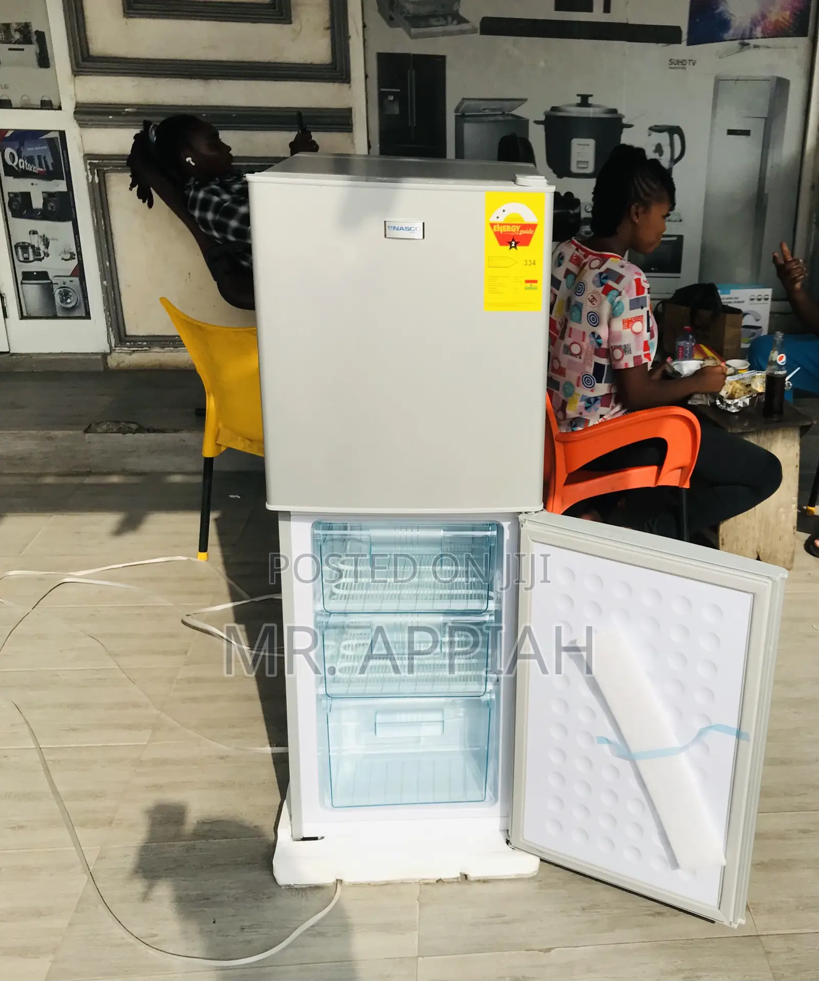 Shop Authentic Nasco Nasd2-18fl 2 Door Fridge(Silver).